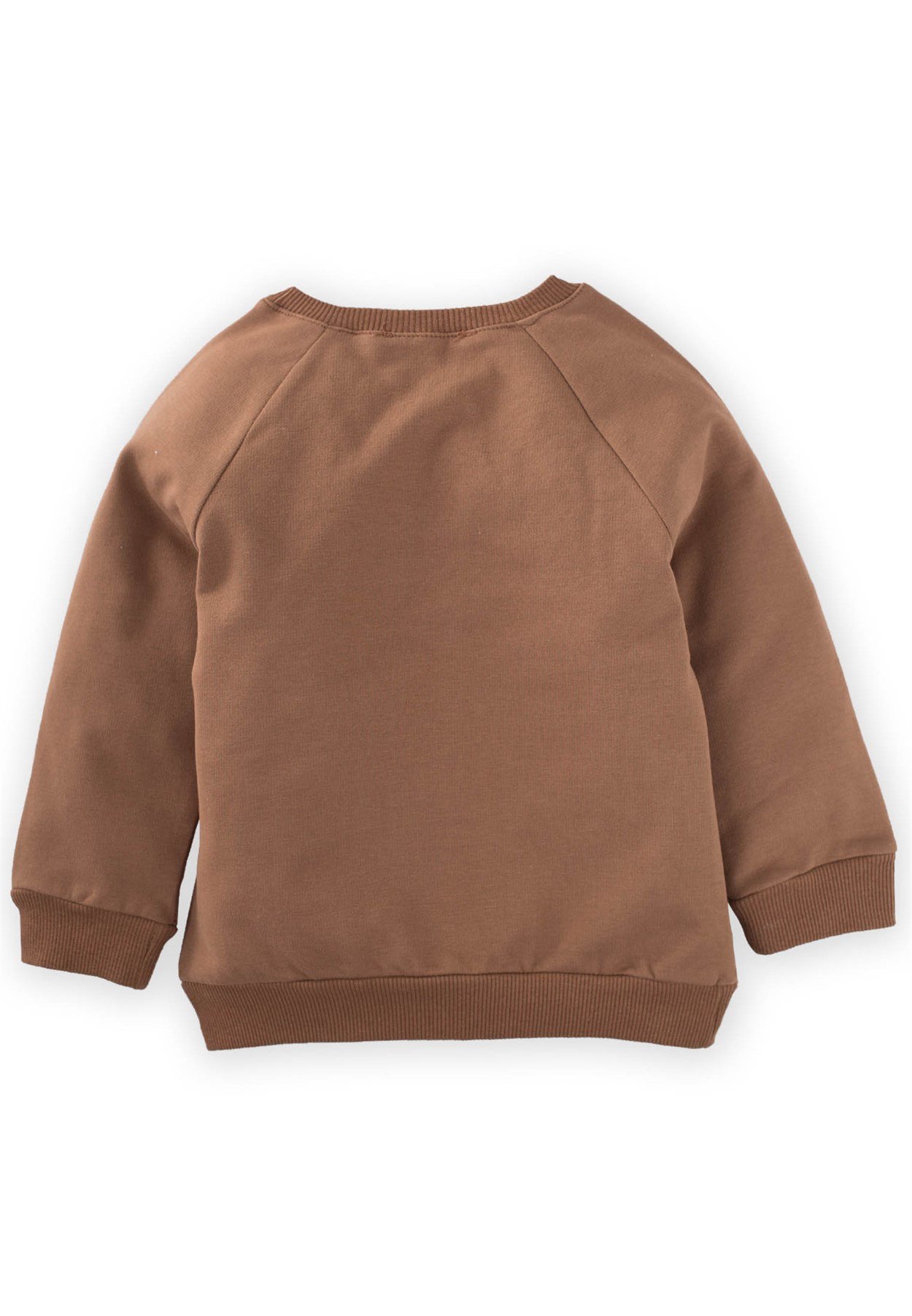 CigitKuş Baskılı Sweatshirt 2-8 Yaş Koyu Kahve