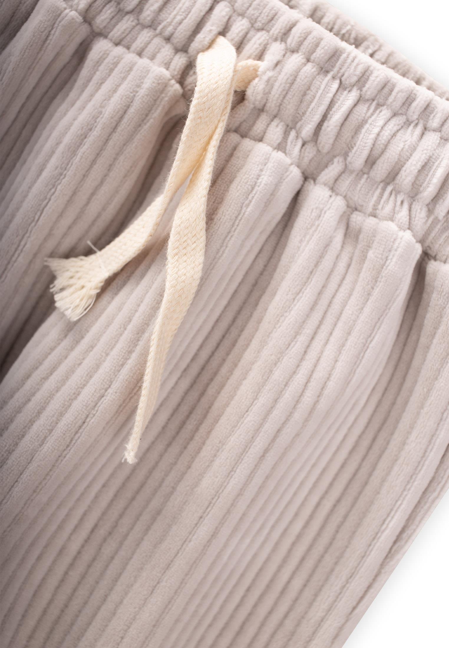 CigitFitilli Kadife Jogger Pantolon 1-10 Yaş Taş