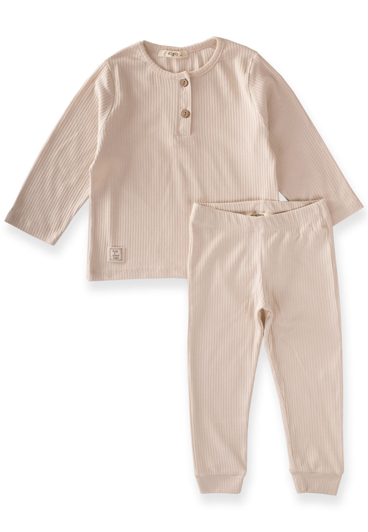 70902 - 5066CigitCorduroy Seasonal Suit 2-8 Years Light Beige