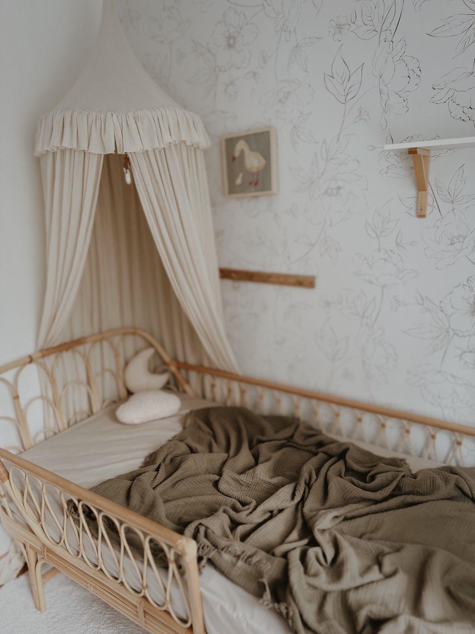 CigitFlora Model Dört Kat Saçaklı Battaniye 100X140 Cm Vizon