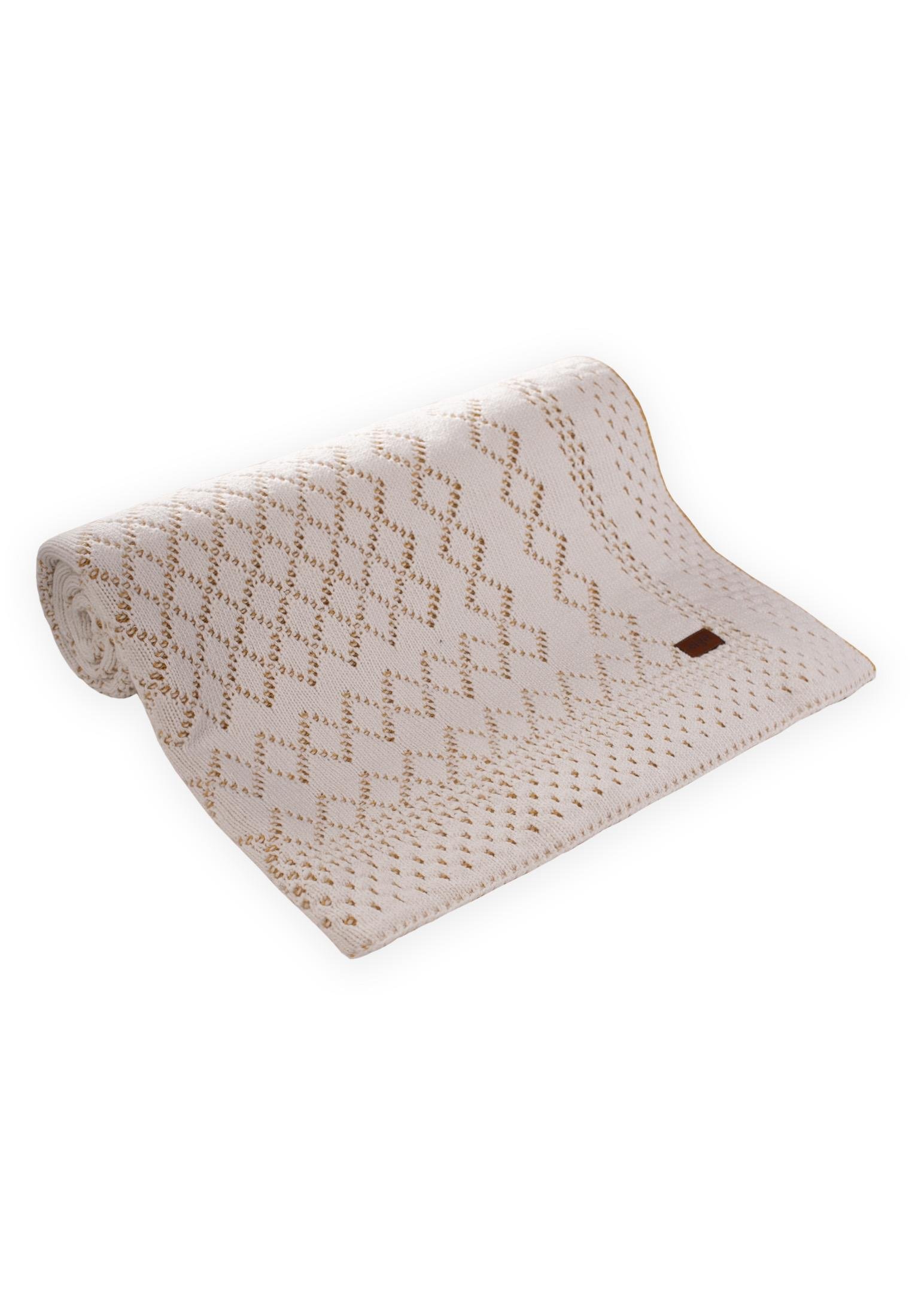 CigitFlorence Model Boxed Blanket 80X100 Cm ECRU MUSTARD