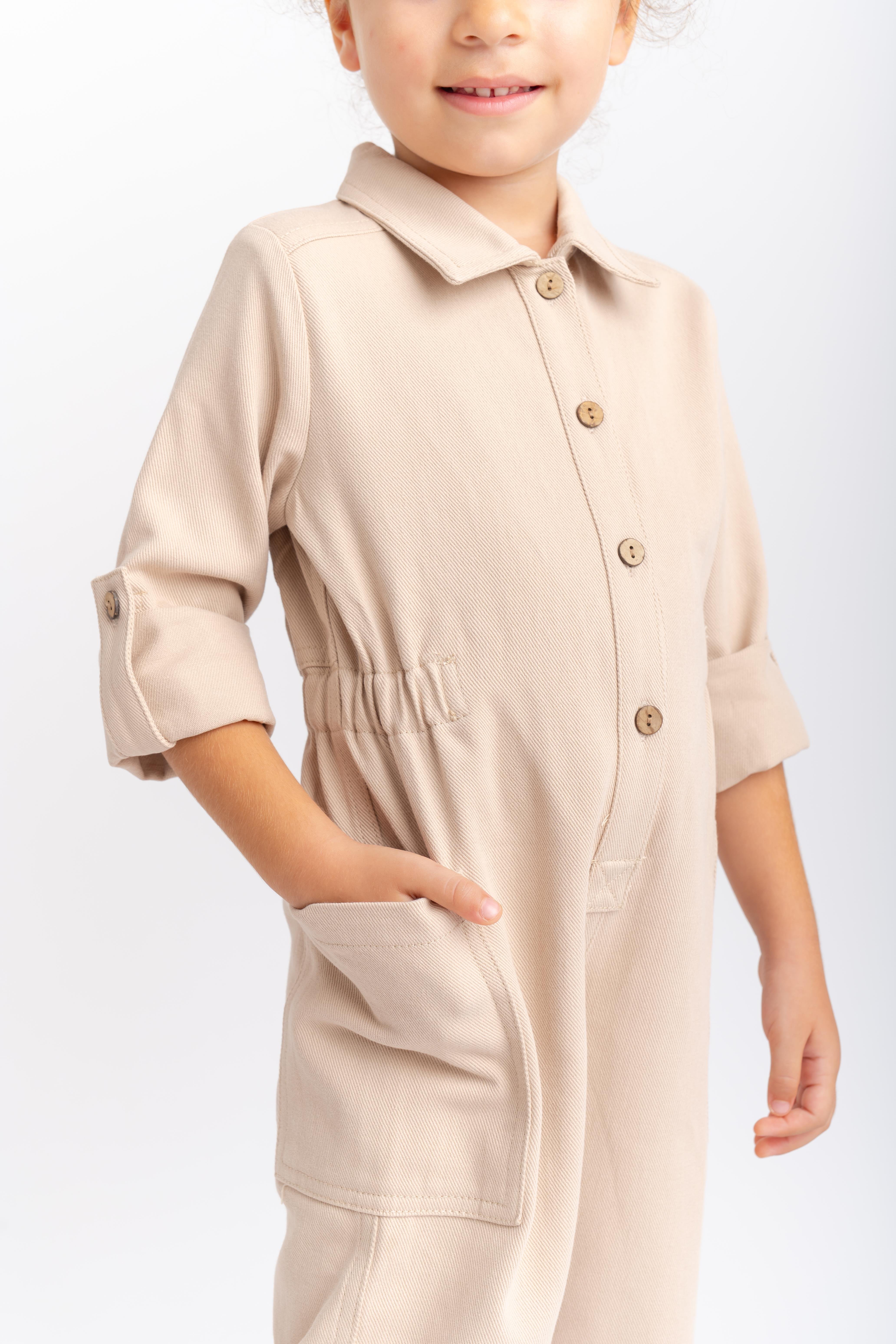 CigitGabardin Tulum 2-7 Yaş Bej