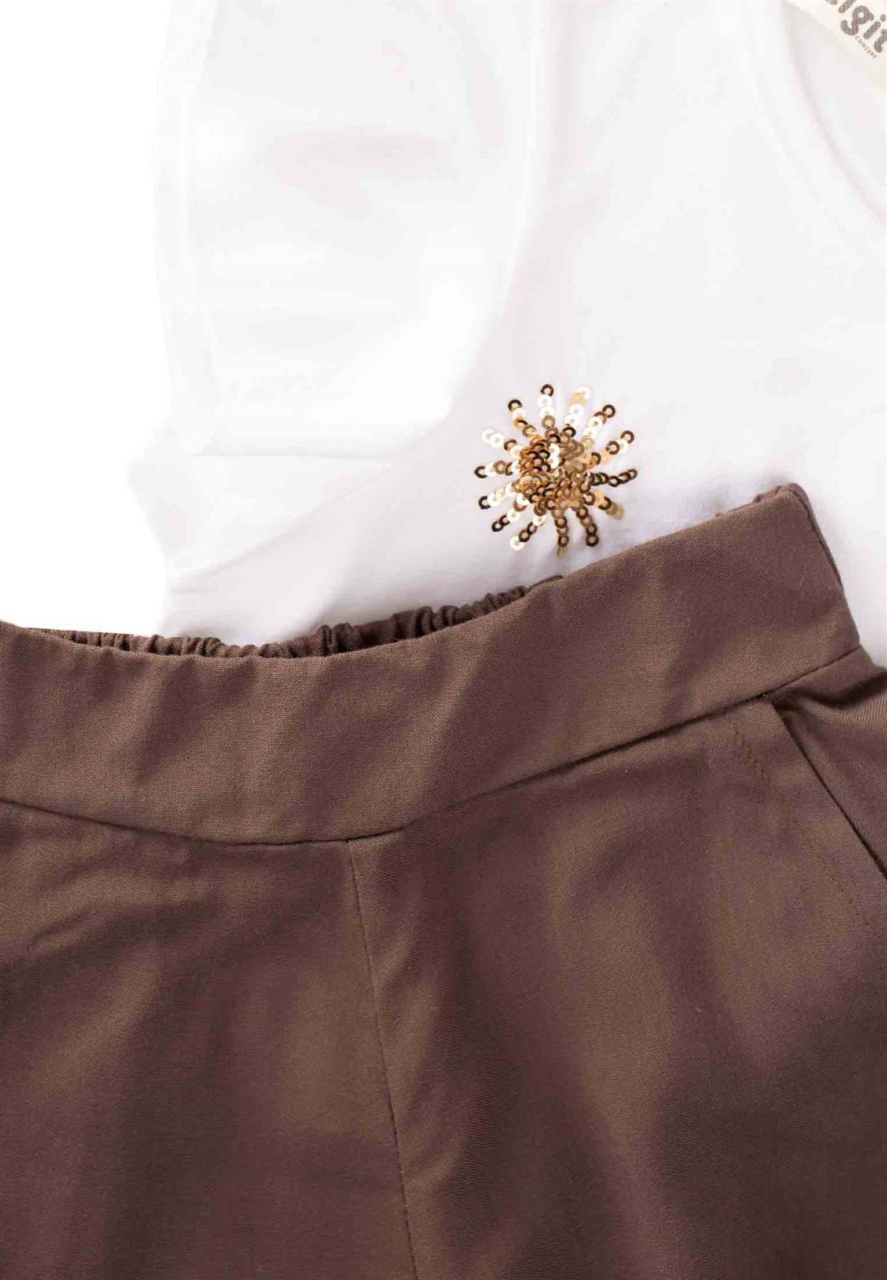 62550 - 5001Güneş Pul Nakışlı Pantolonlu Takım 2-7 Yaş EKRU  - CigitCigitGüneş Pul Nakışlı Pantolonlu Takım 2-7 Yaş EKRU 