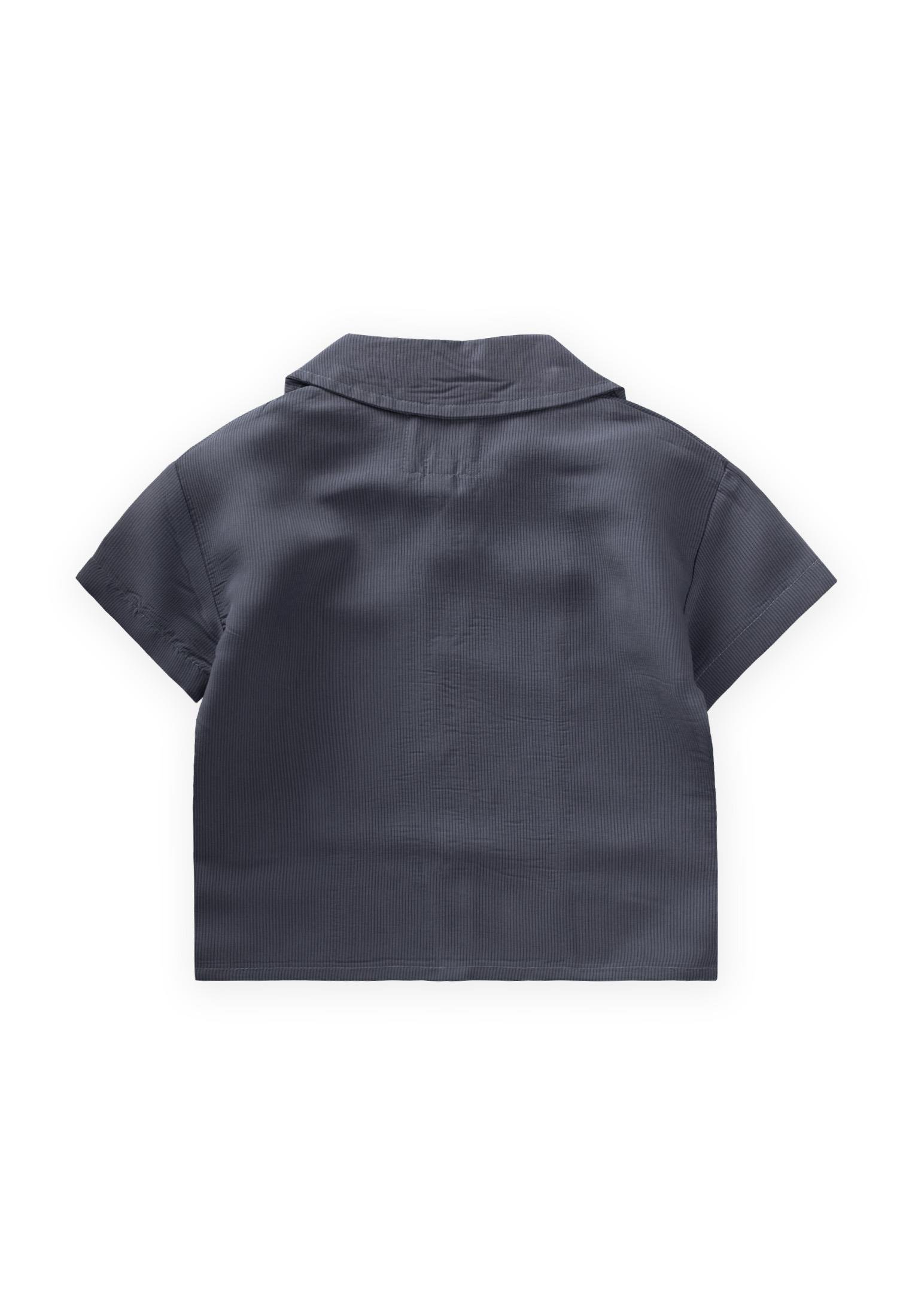 CigitHawai Çizgili Modal Gömlek 1-8 Yaş ANTRASİT