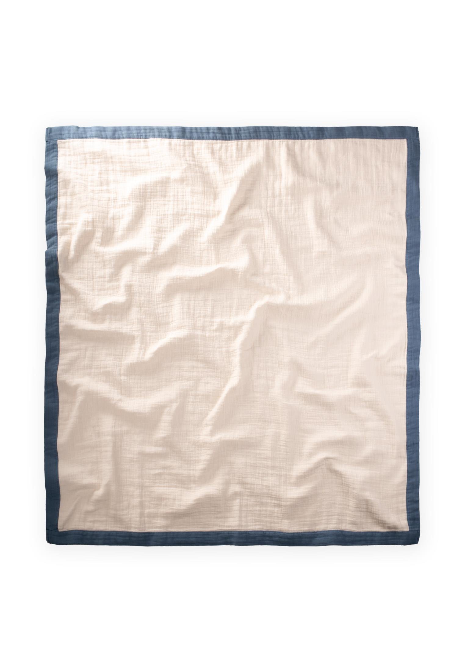 CigitKalın Biyeli Çift Kat Ham Battaniye 85X90 HAM İNDİGO 