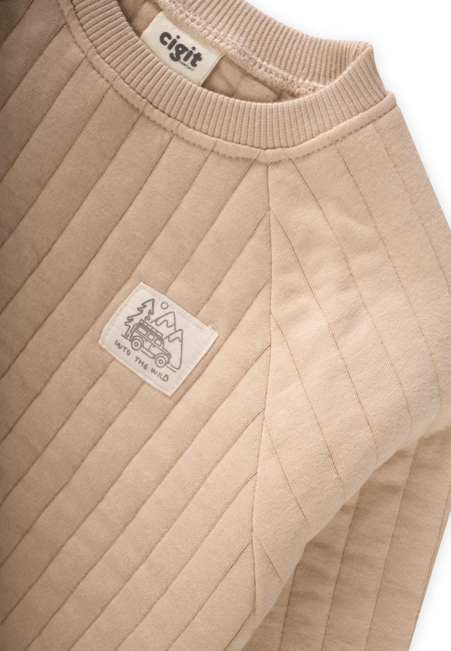 CigitKapitone Sweatshirt Takım 1-7 Yaş Bej