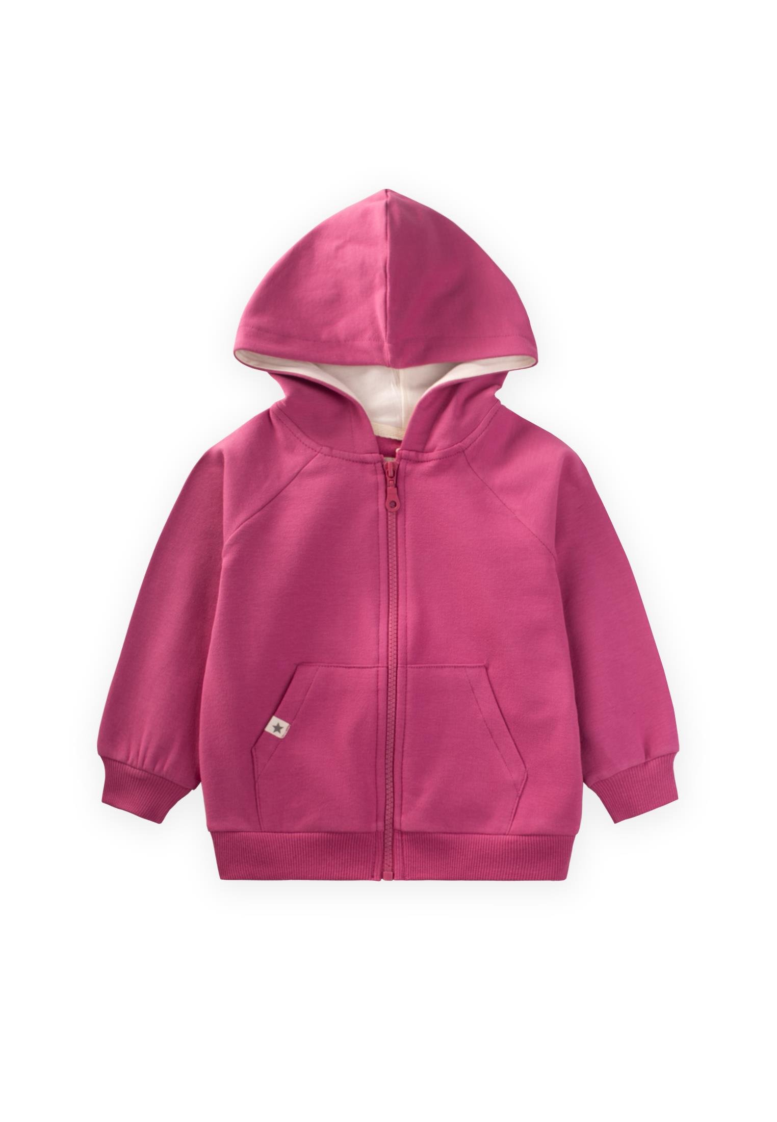 CigitHooded Zipper Cardigan 1-14 Years Fuchsia