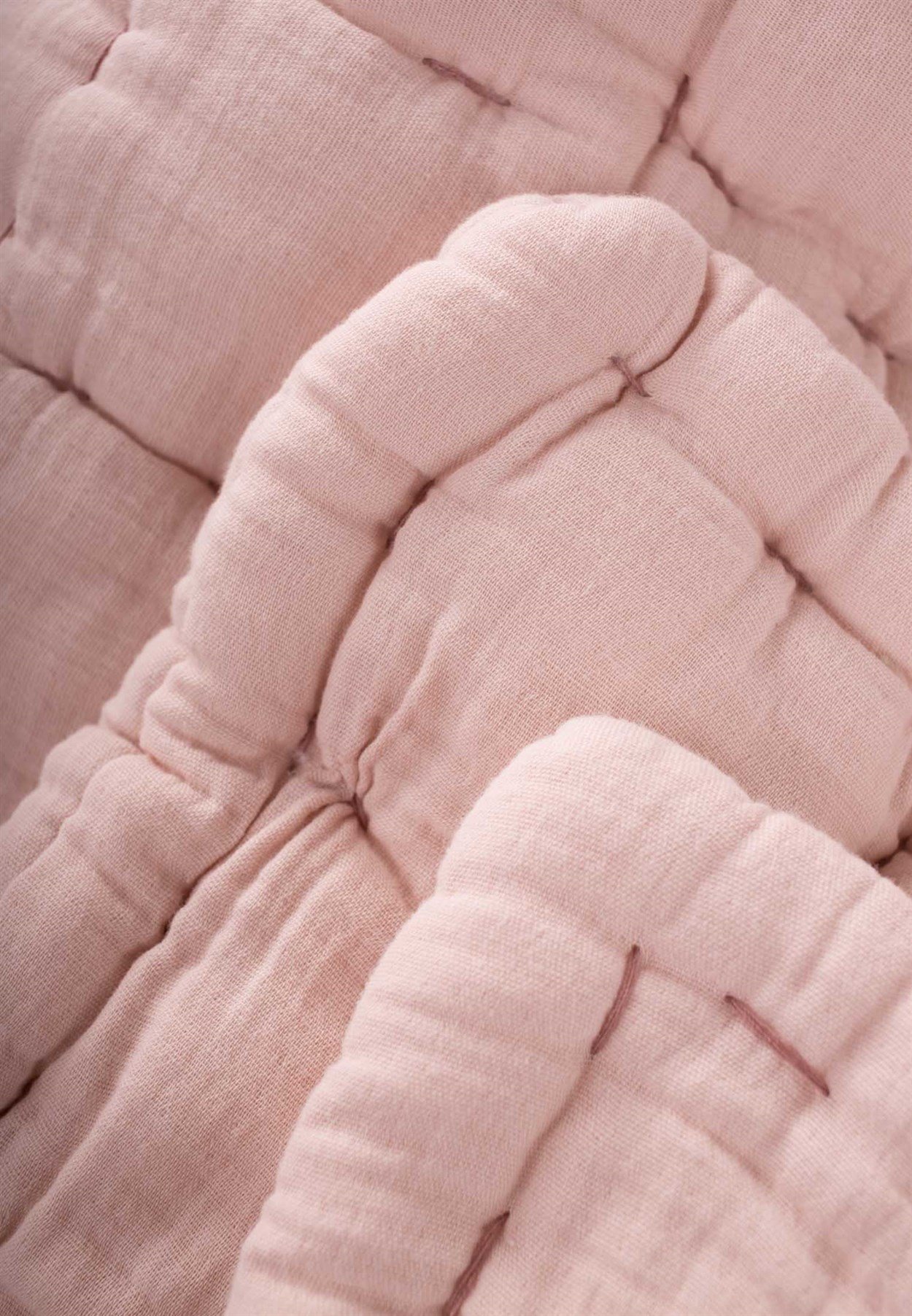 100342 - 5002Kare El İşi Yorgan 100X100 Cm PUDRA PEMBE - CigitCigitKare El İşi Yorgan 100X100 Cm PUDRA PEMBE