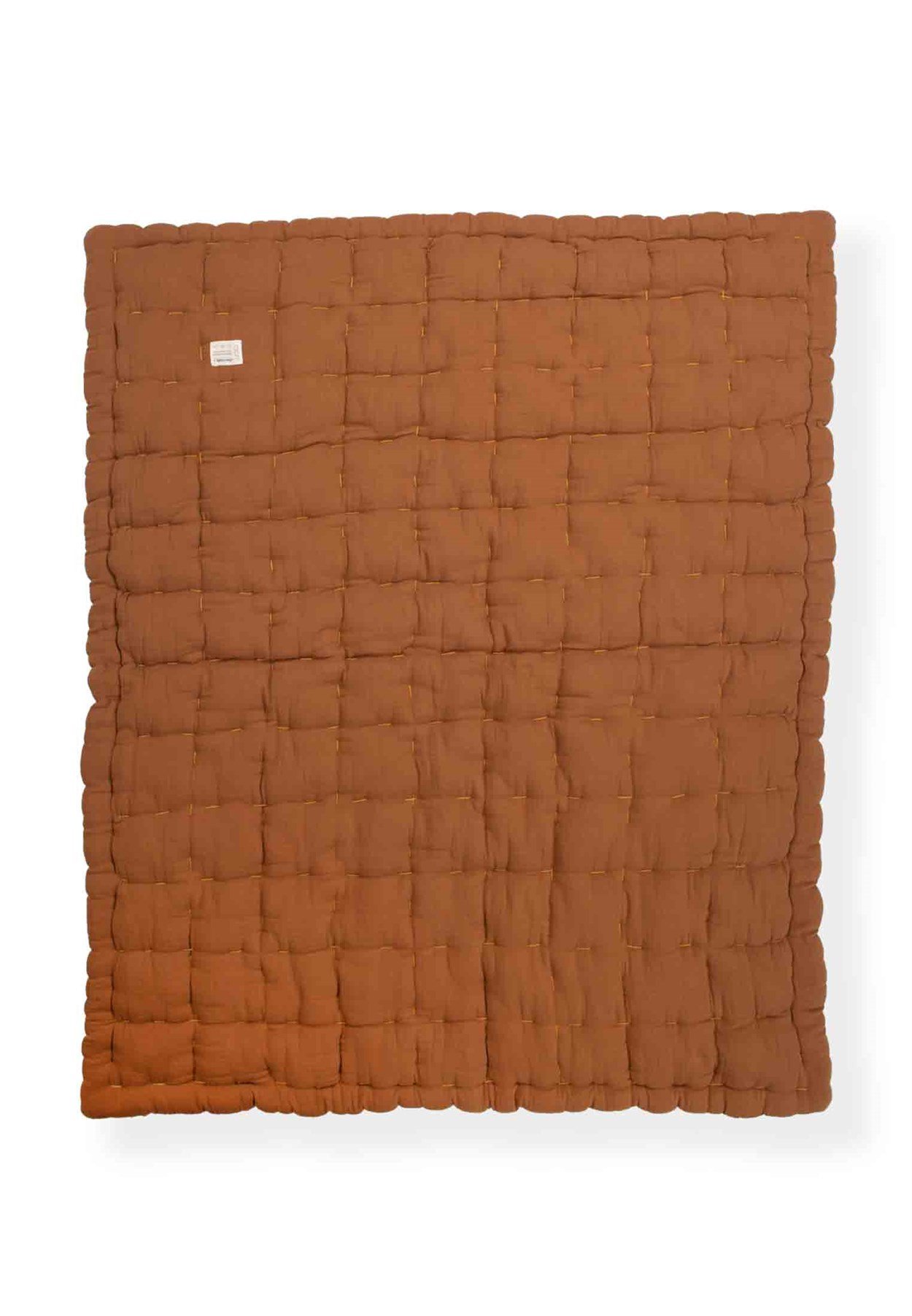 100318 - 5025Kare El İşi Yorgan 75X95 Cm kahve - CigitCigitKare El İşi Yorgan 75X95 Cm kahve