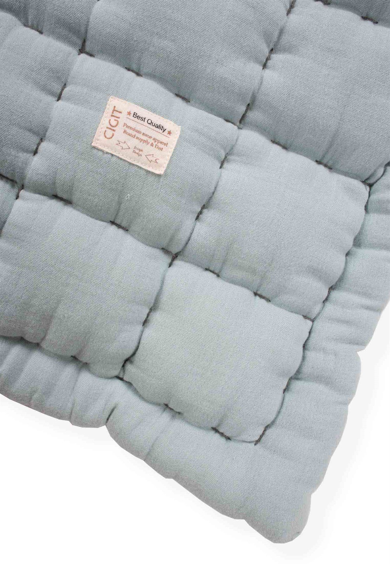 100318 - 5008Kare El İşi Yorgan 75X95 Cm mint yeşili - CigitCigitKare El İşi Yorgan 75X95 Cm mint yeşili