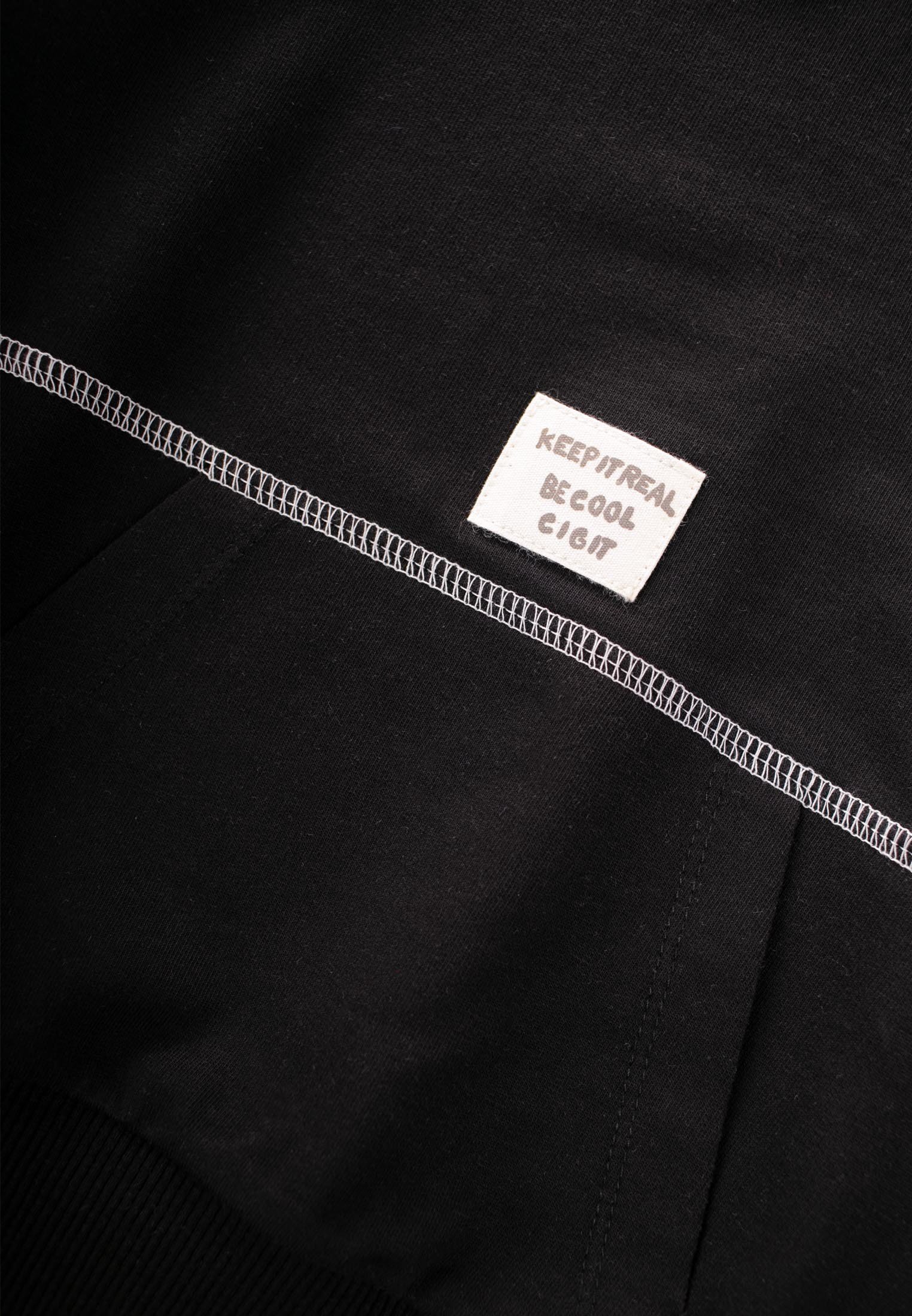 CigitKaryoka Detaylı Oversize Sweatshirt 2-8 Yaş Siyah