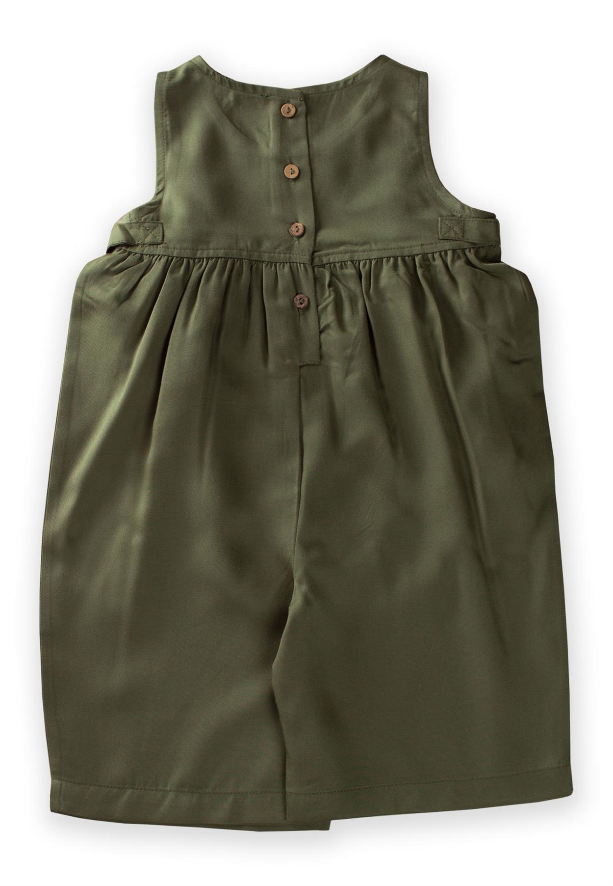 CigitSleeveless Lace-Up Jumpsuit 2-6 Years Khaki Green