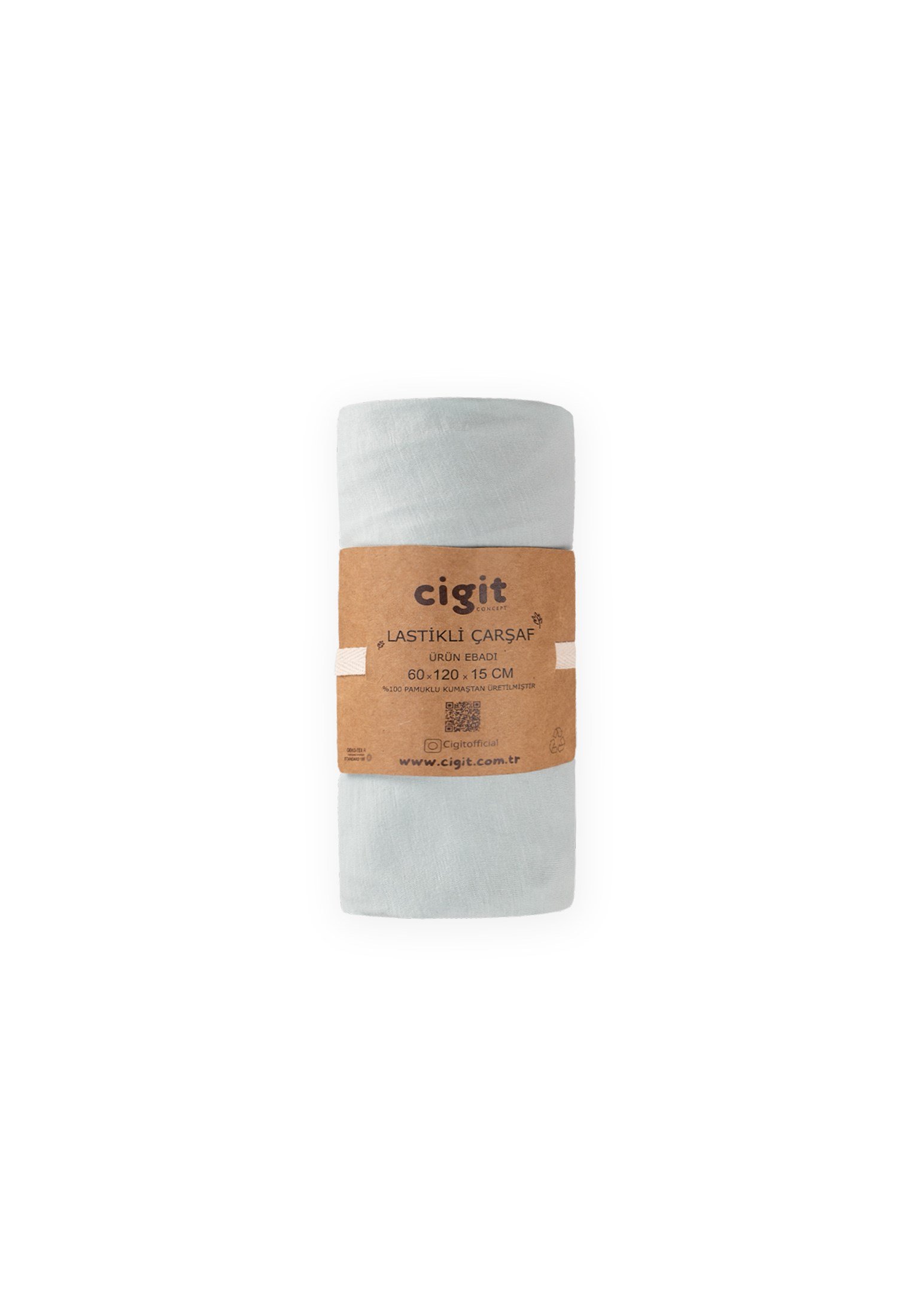 CigitLastikli Çarşaf 60X120 Cm MİNT YEŞİLİ