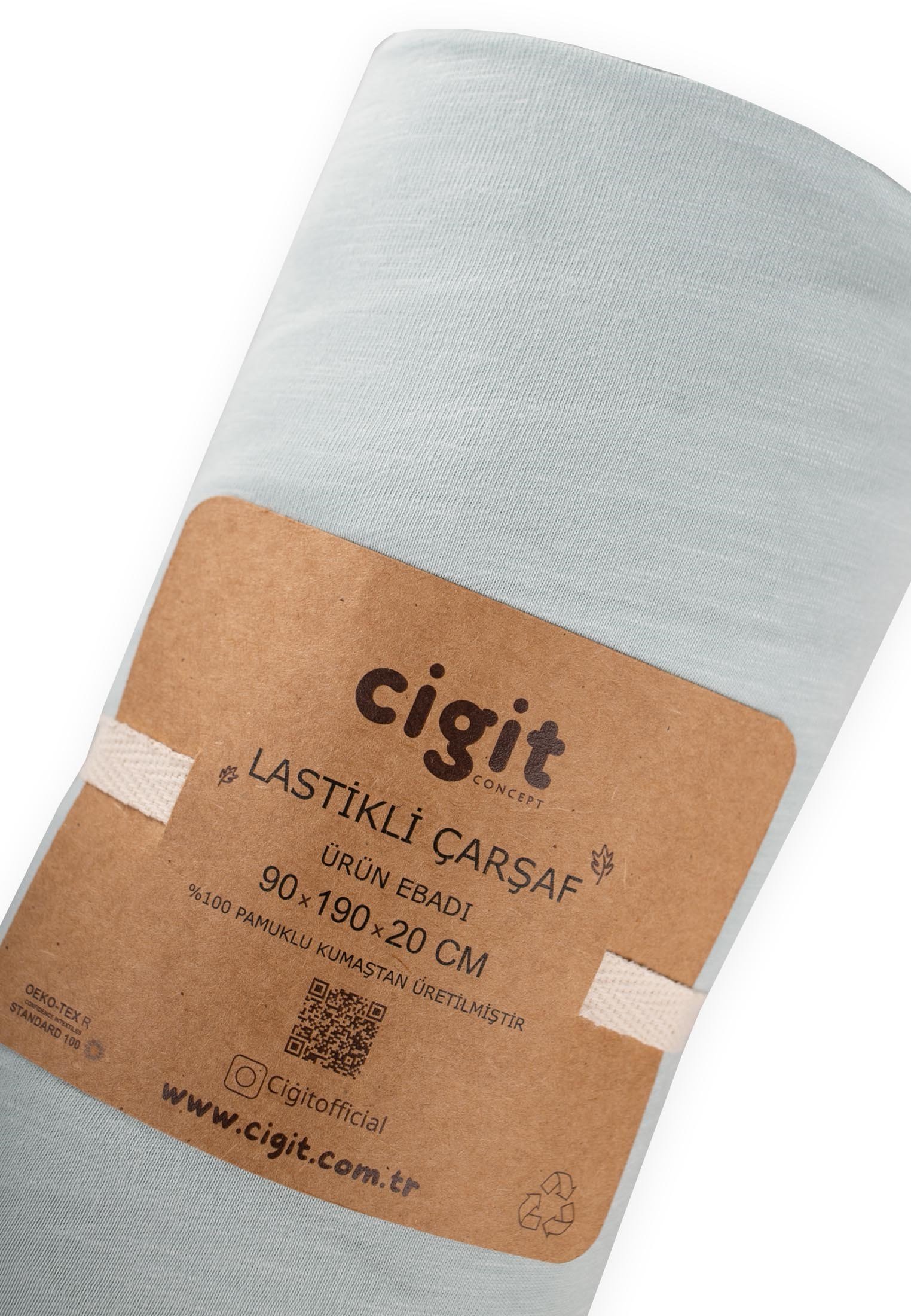 CigitLastikli Çarşaf 90X190 Cm Mint Yeşili