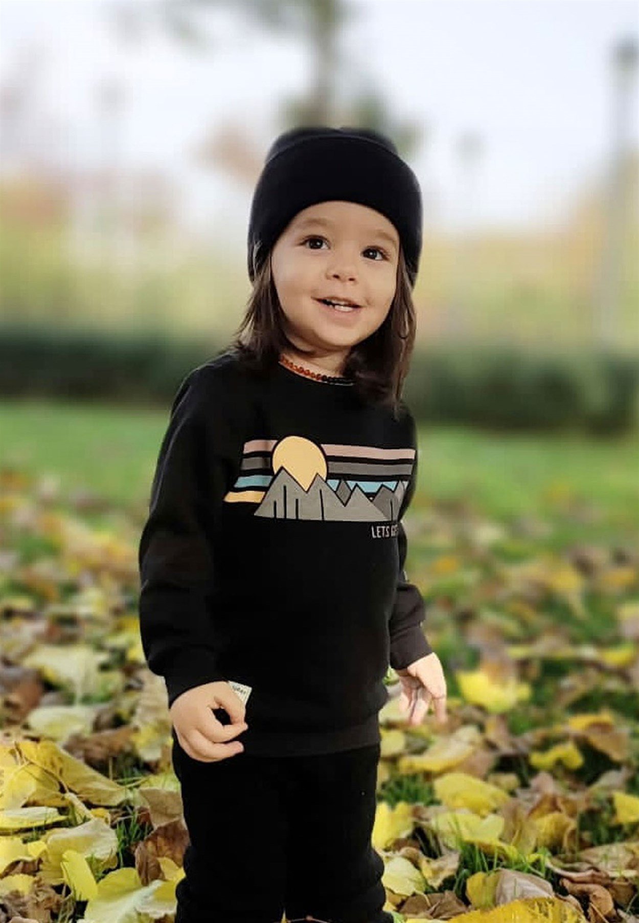 CigitLets Get Outsıde Baskılı Sweatshirt 2-7 Yaş Siyah