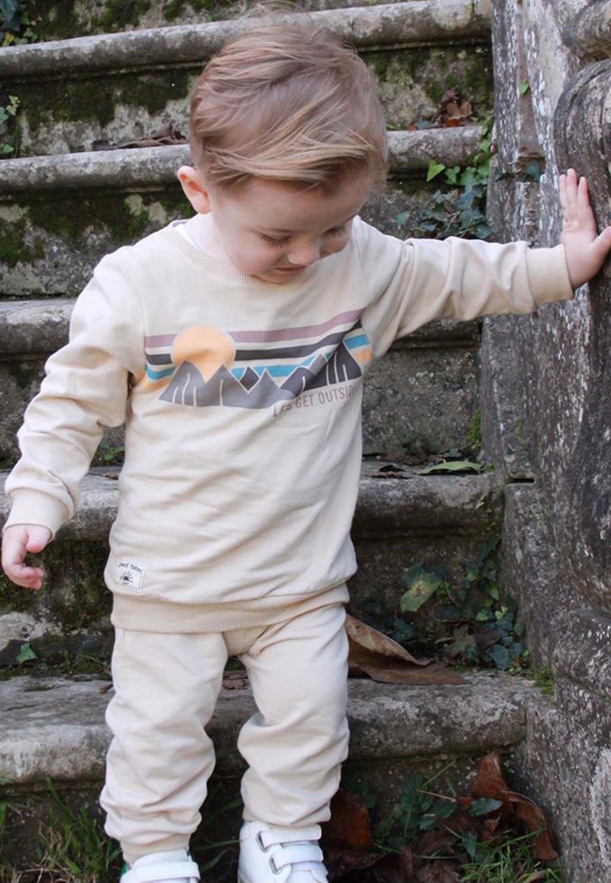 CigitLets Get Outsıde Baskılı Sweatshirt 2-7 Yaş Kum