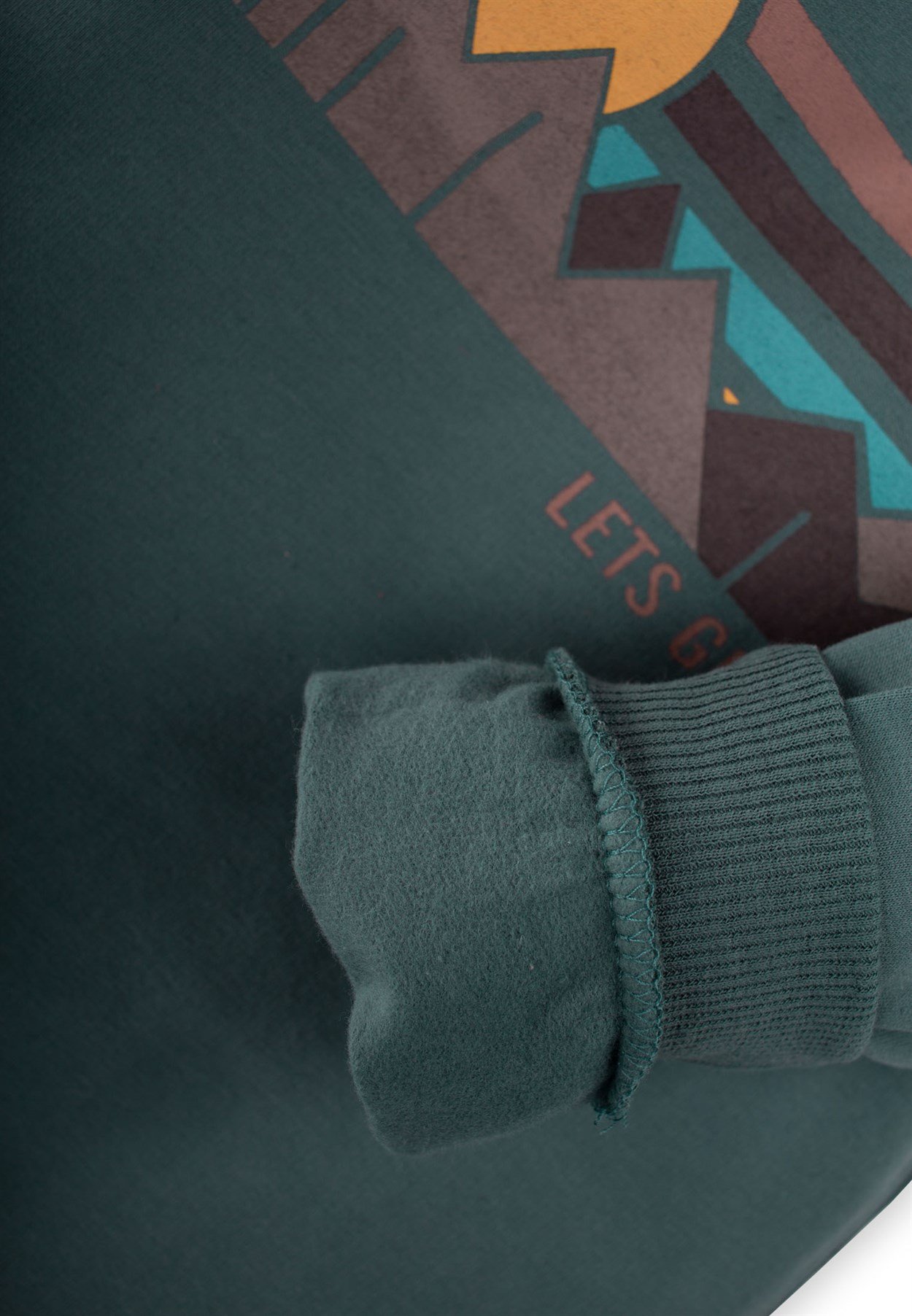 CigitLets Get Outsıde Baskılı Sweatshirt 2-7 Yaş Çağla Yeşili