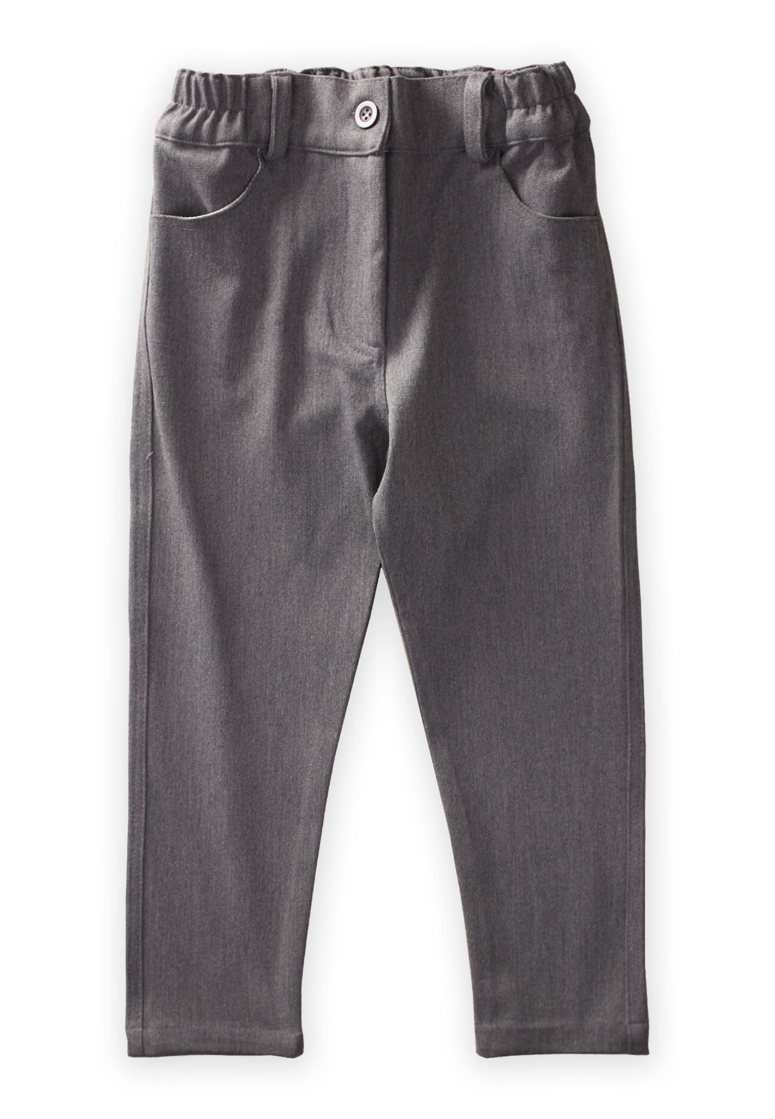 CigitLikralı Gabardin Pantolon 2-7 Yaş Gri