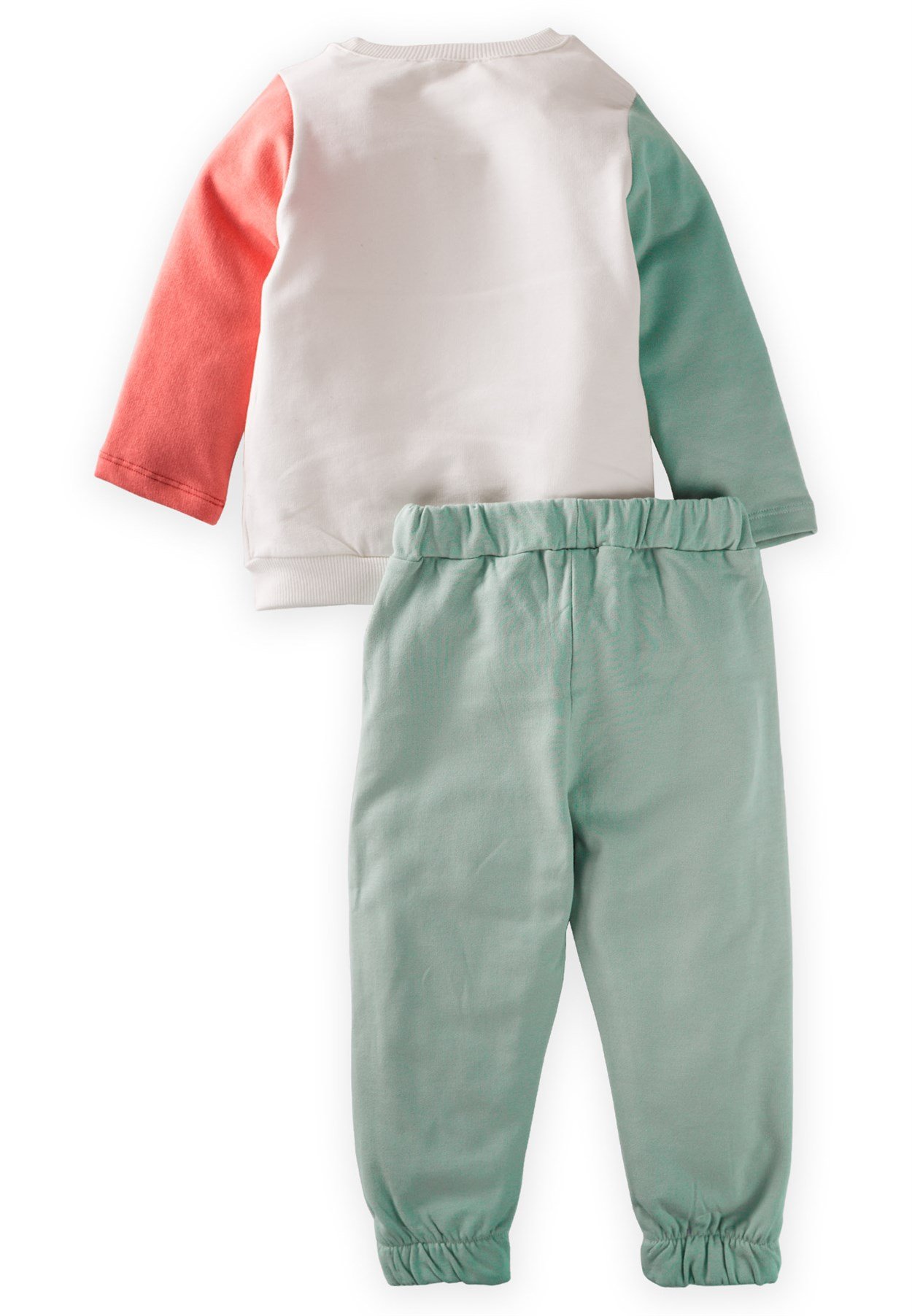 81048 - 5290Make Great Baskılı Multicolour Sweatshırt Takım 2-7 Yaş Ekru/Mint - CigitCigitMake Great Baskılı Multicolour Sweatshirt Takım 2-7 Yaş Ekru/Mint