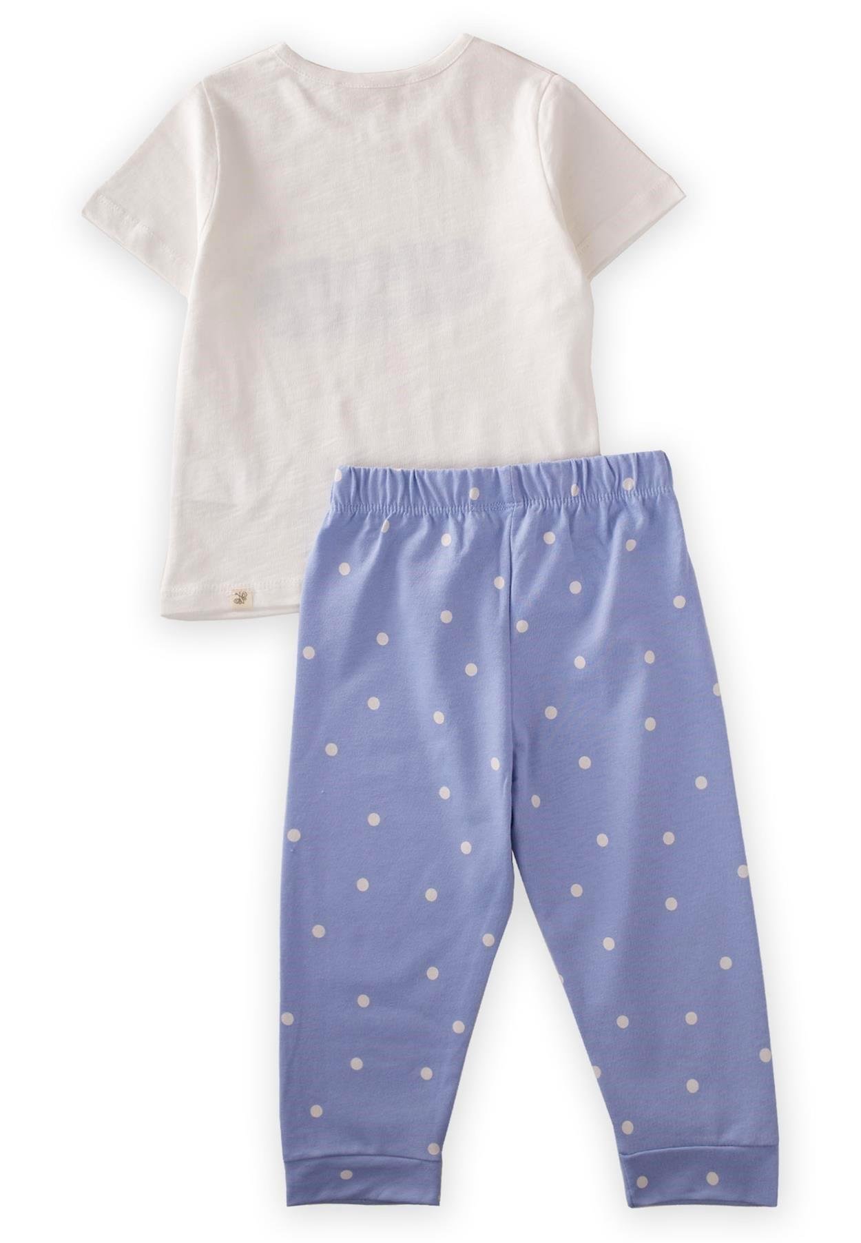 CigitMantar Baskılı Pijama Takım 2-8 Yaş Ekru