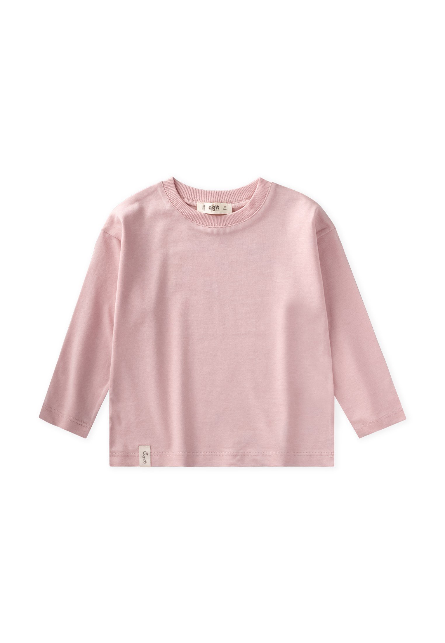 CigitMevsimlik Basic T-Shırt 2-10 Yaş PUDRA PEMBE