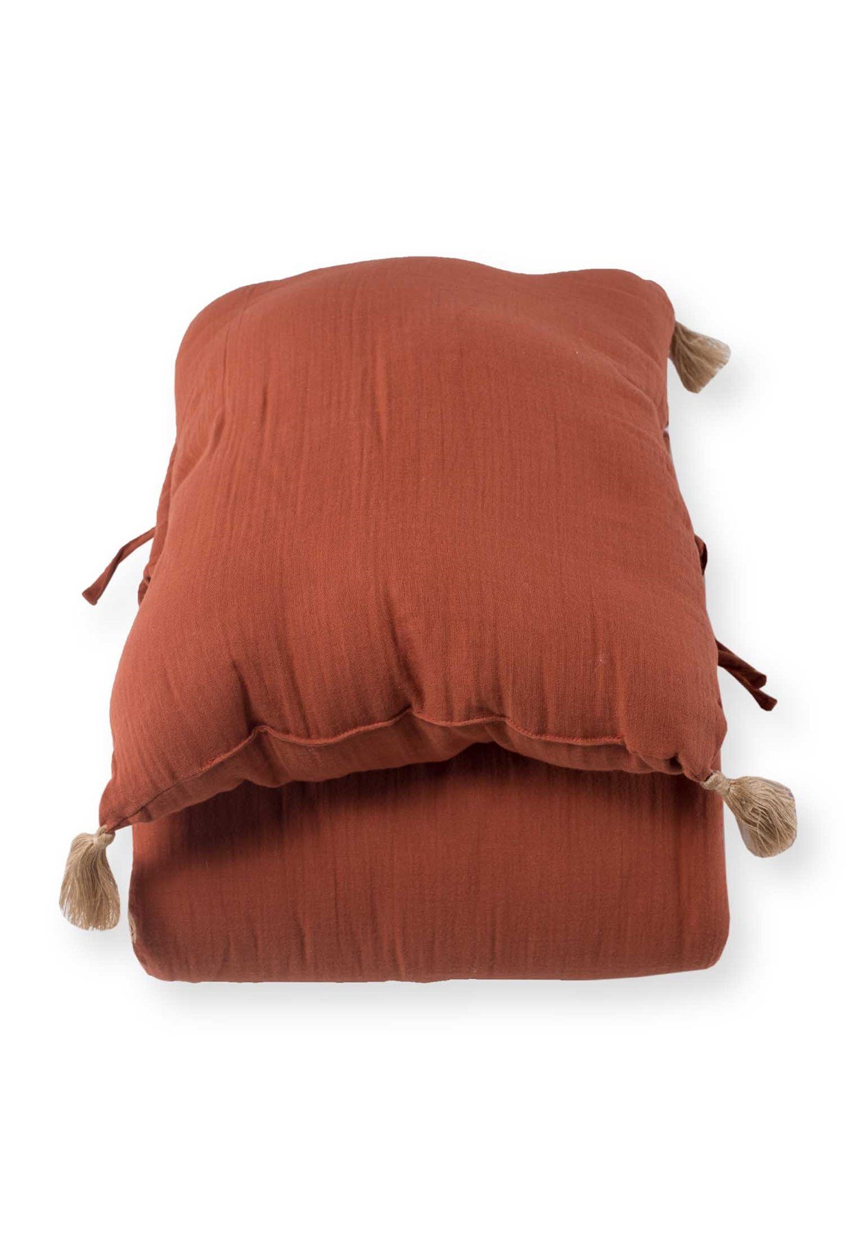 100151 - 1400Müslin Bebek Yatak Koruma Yastık Seti (Yıkanmıştır) 32X180 cm +/- 2 cm Rust CigitMüslin Bebek Yatak Koruma Yastık Seti (Yıkanmıştır) 32X180 cm +/- 2 cm Rust