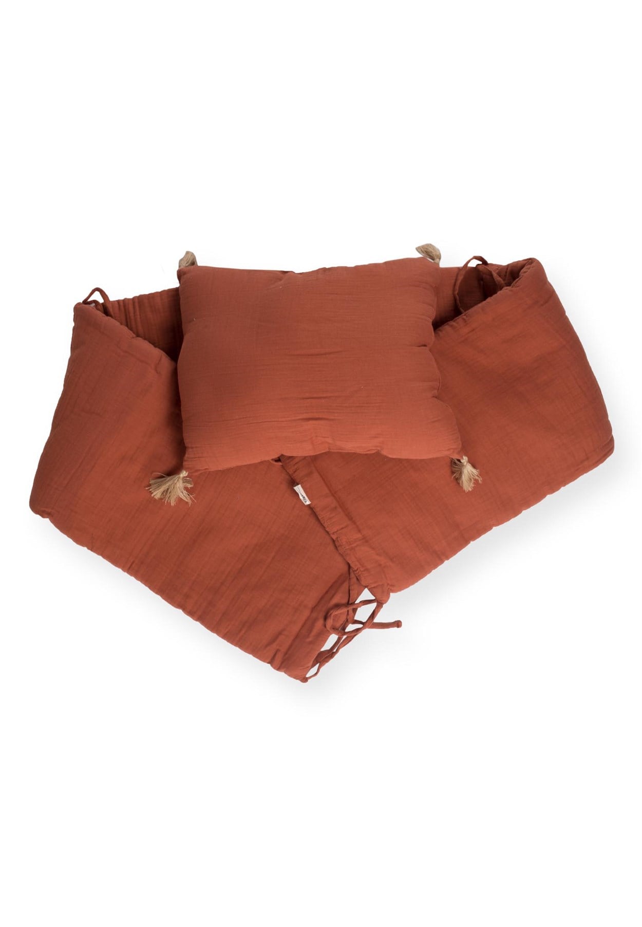 100151 - 1400Müslin Bebek Yatak Koruma Yastık Seti (Yıkanmıştır) 32X180 cm +/- 2 cm Rust CigitMüslin Bebek Yatak Koruma Yastık Seti (Yıkanmıştır) 32X180 cm +/- 2 cm Rust