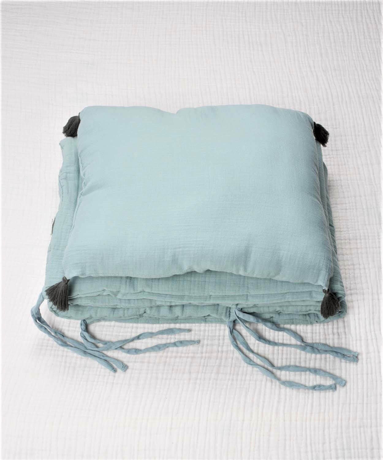100151-20Müslin Bebek Yatak Koruma Yastık Seti (Yıkanmıştır) 32X180 cm +/- 2 cm Mint Yeşil - CigitCigitMüslin Bebek Yatak Koruma Yastık Seti (Yıkanmıştır) 32X180 cm +/- 2 cm Mint Yeşil