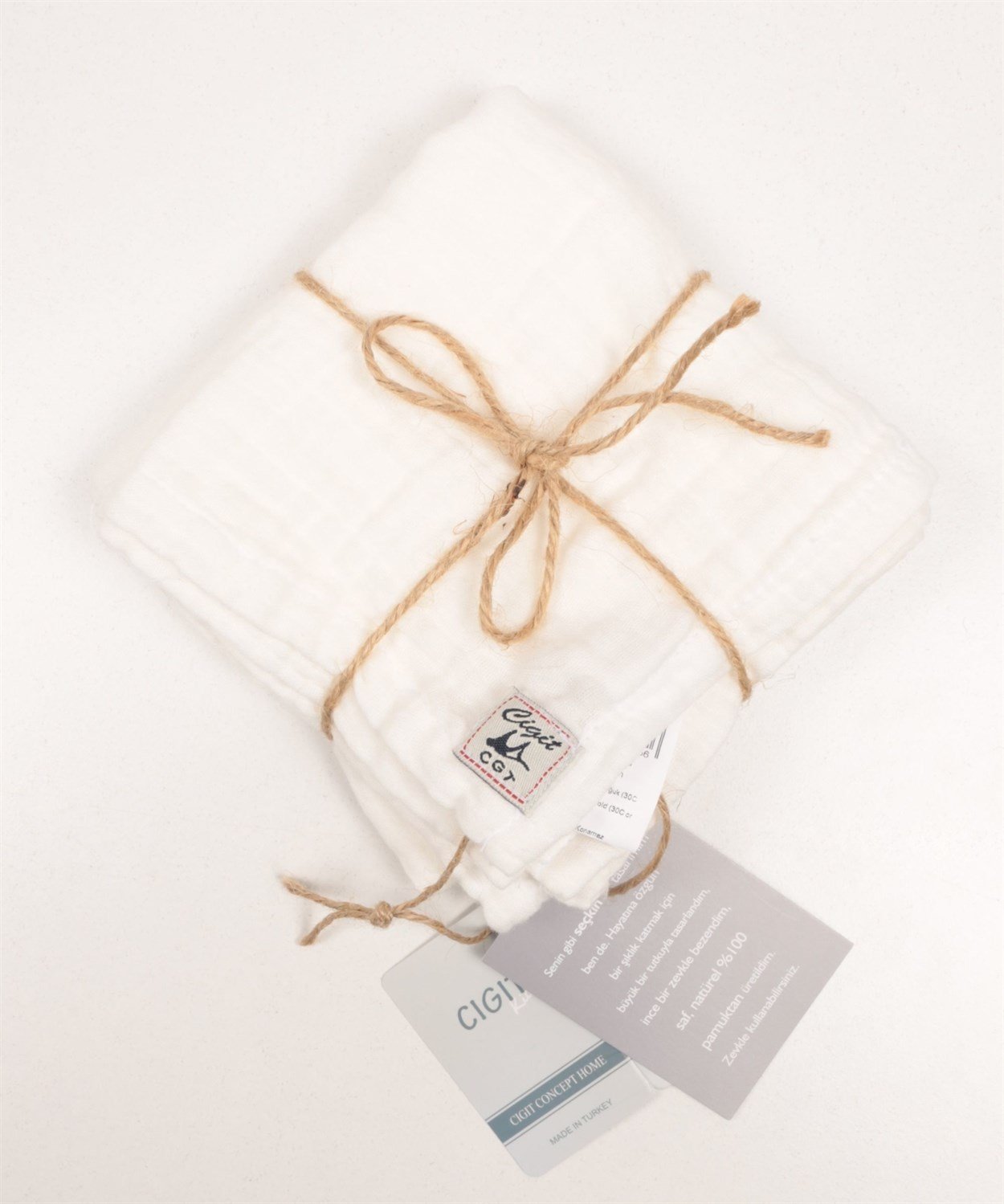 MUSLIN BEZ 50X50CM BEYAZ