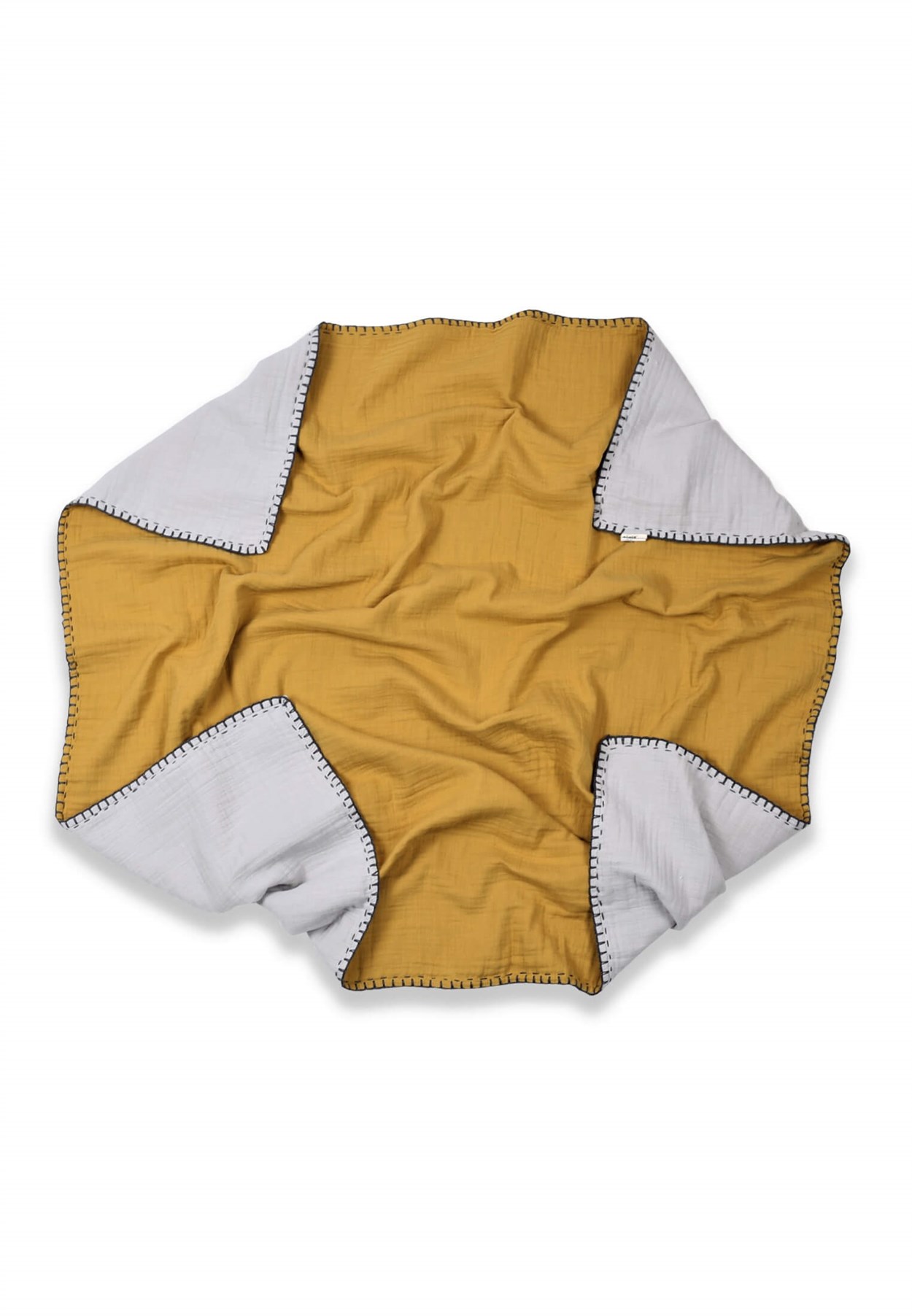 100181-925Müslin Çift Taraflı El İşili Bebek Battaniye (Yıkanmıştır) 100X100 cm Hardal - Gri - CigitCigitMüslin Çift Taraflı El İşili Bebek Battaniye (Yıkanmıştır) 100X100 cm Hardal - Gri