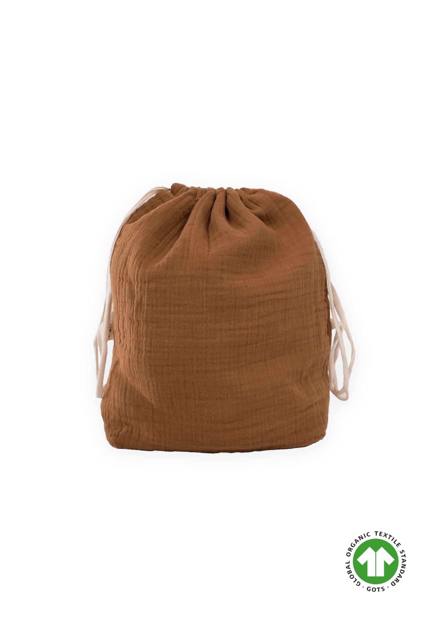 CigitOrganik Müslin Çocuk Sırt Çantası 28X30 cm Kahve