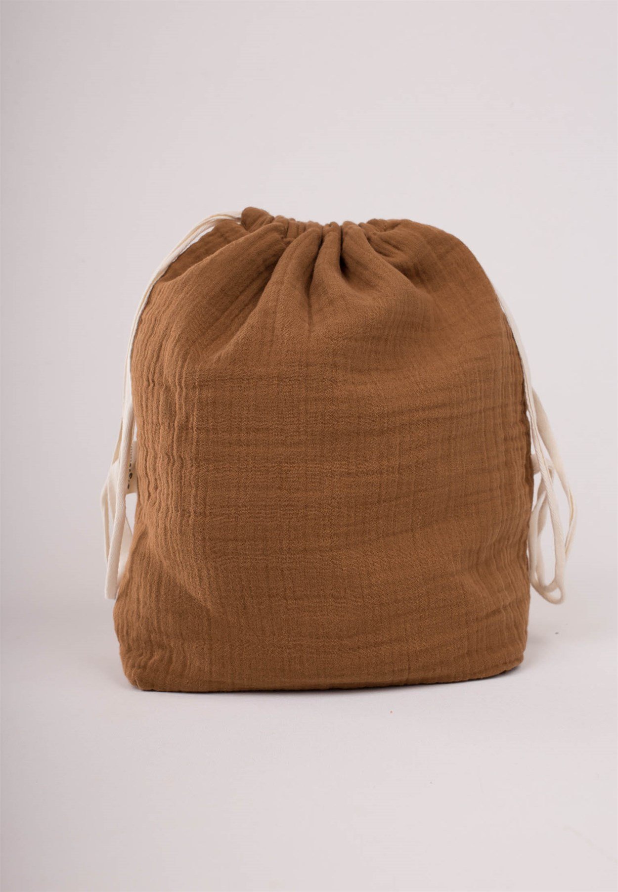 100230 - 5025CigitMüslin Çocuk Sırt Çantası 28X30 cm KAHVE