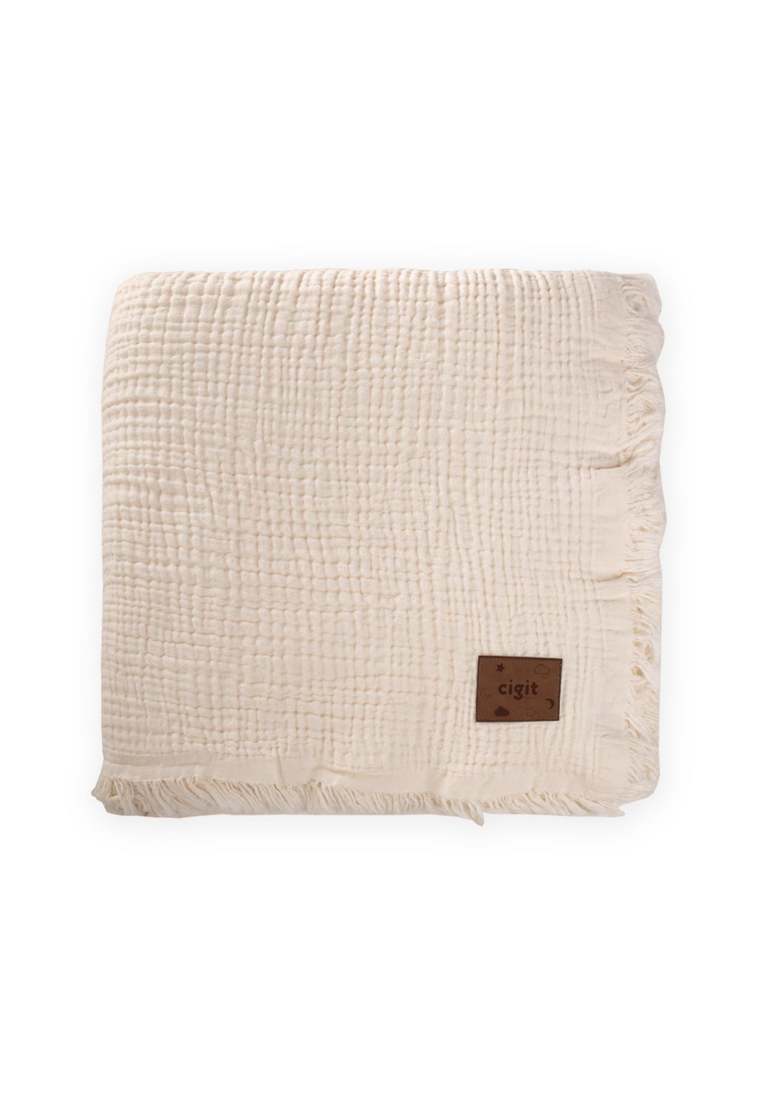 CigitMuslin Four Layer Bedspread 200X220 Cm NATURAL