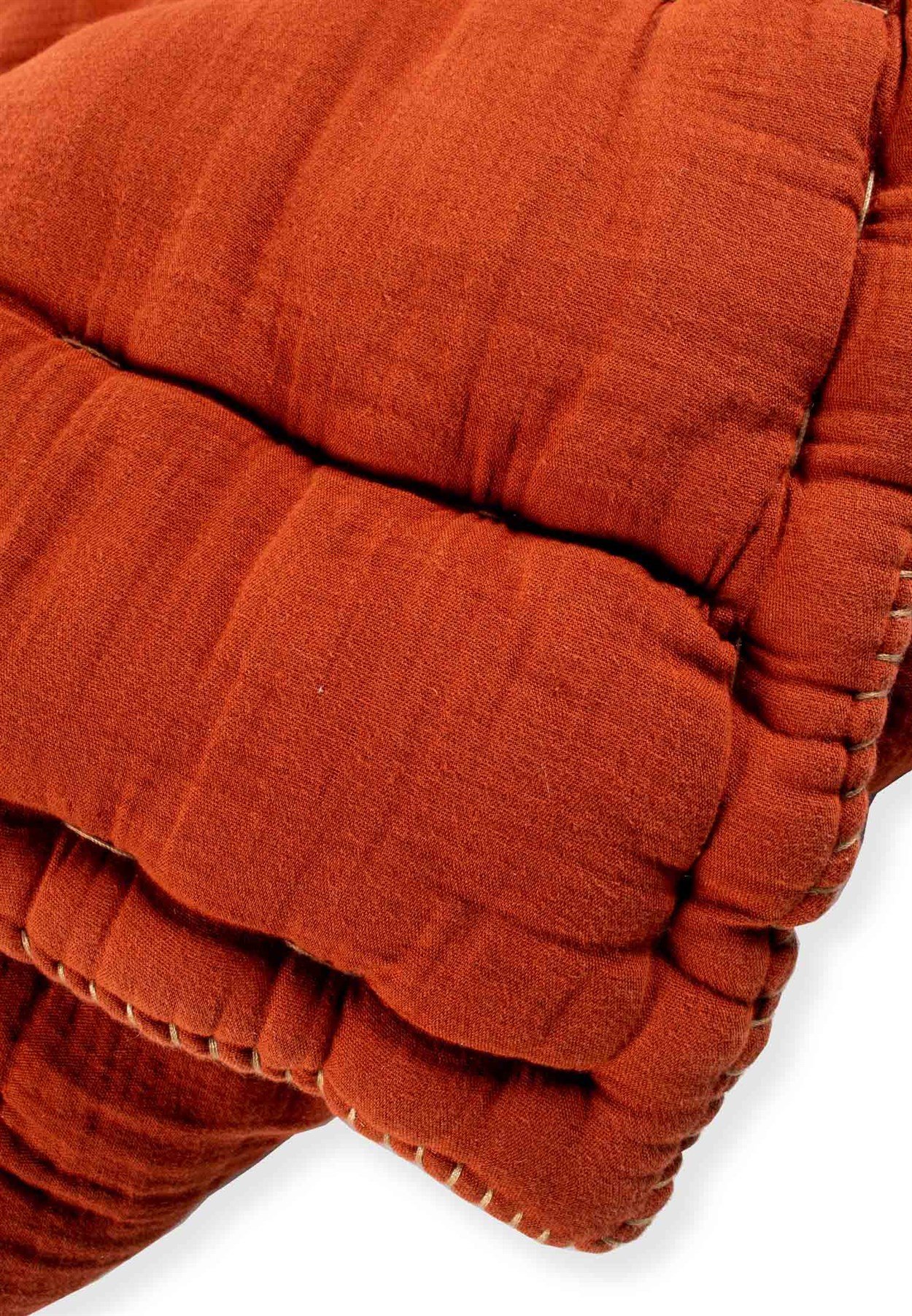 100229 - 1400Müslin El İşi Overloklu Yorgan100X120 cm Rust - CigitCigitMüslin El İşi Overloklu Yorgan100X120 cm Rust 