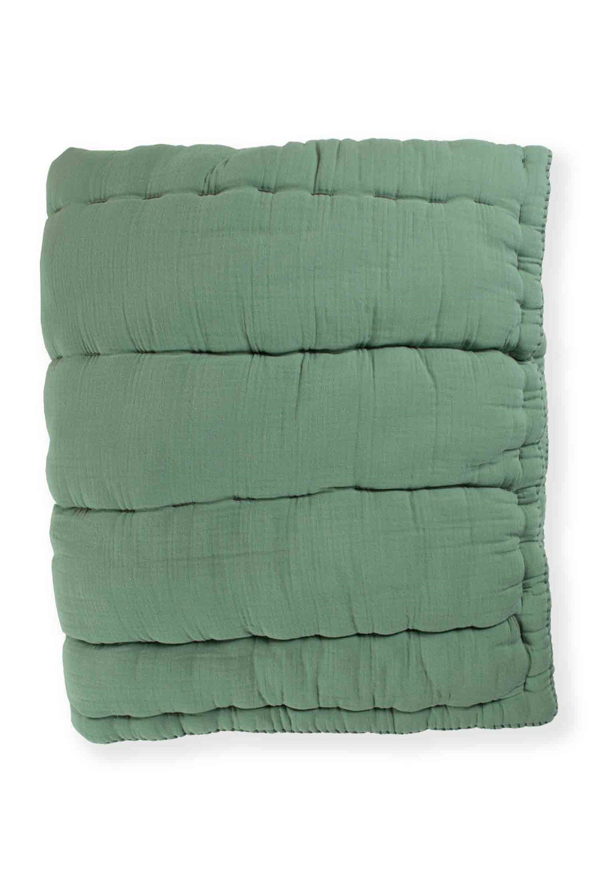 100229 - 58Müslin El İşi Overloklu Yorgan100X120 cm Yeşil  - CigitCigitMüslin El İşi Overloklu Yorgan100X120 cm Yeşil 