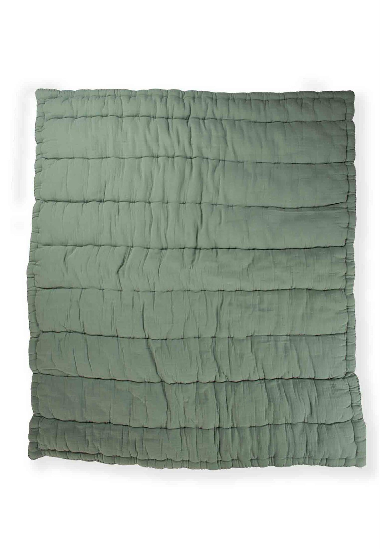 100229 - 58Müslin El İşi Overloklu Yorgan100X120 cm Yeşil  - CigitCigitMüslin El İşi Overloklu Yorgan100X120 cm Yeşil 