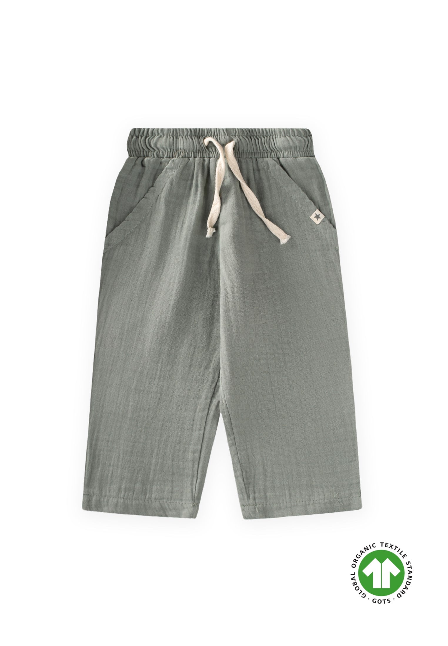 CigitMüslin Pantolon 1-10 Yaş Çağla Yeşil