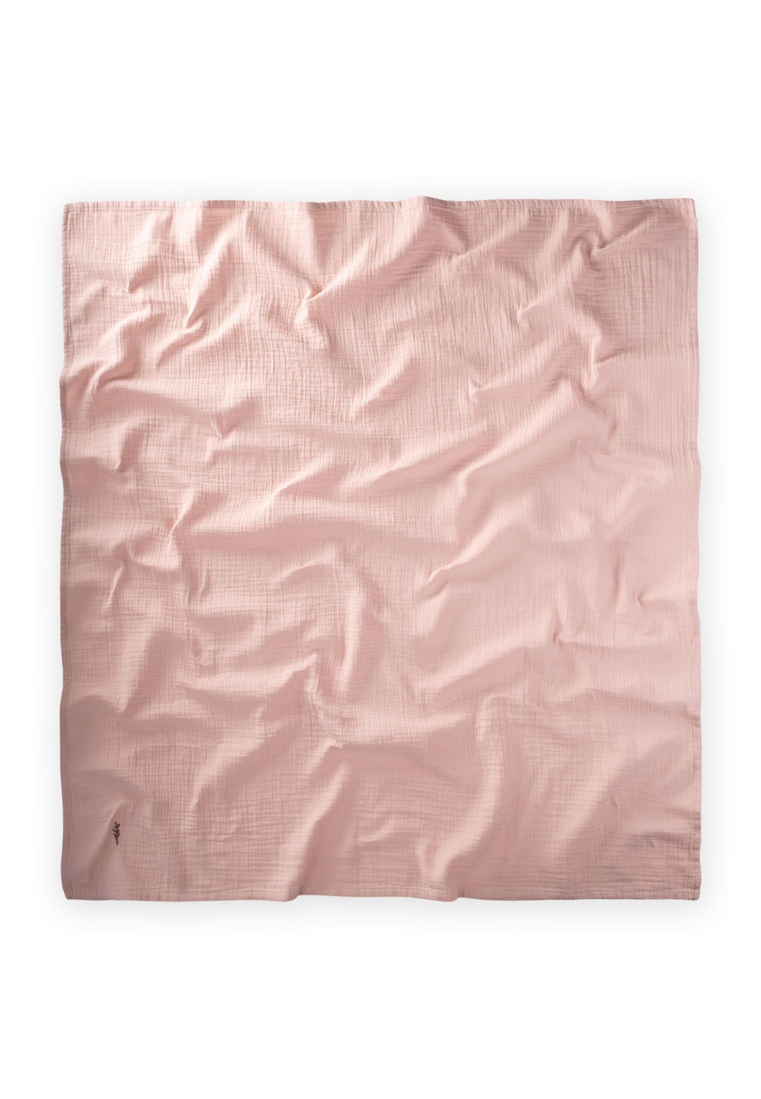 CigitNakışlı Müslin Battaniye 90X100 Cm Pudra