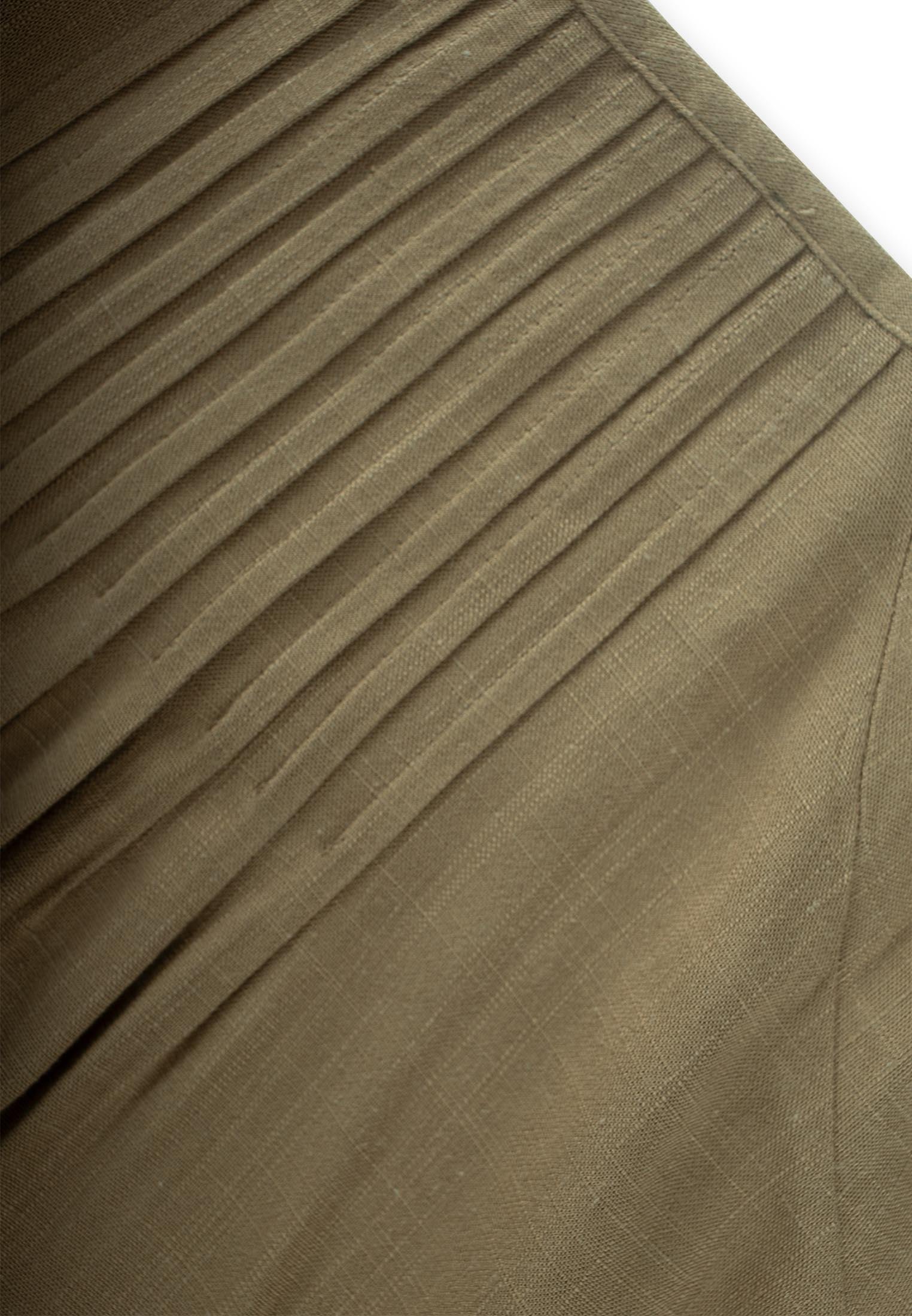 CigitNervüllü Keten Elbise 2-7 Yaş HAKİ YEŞİL