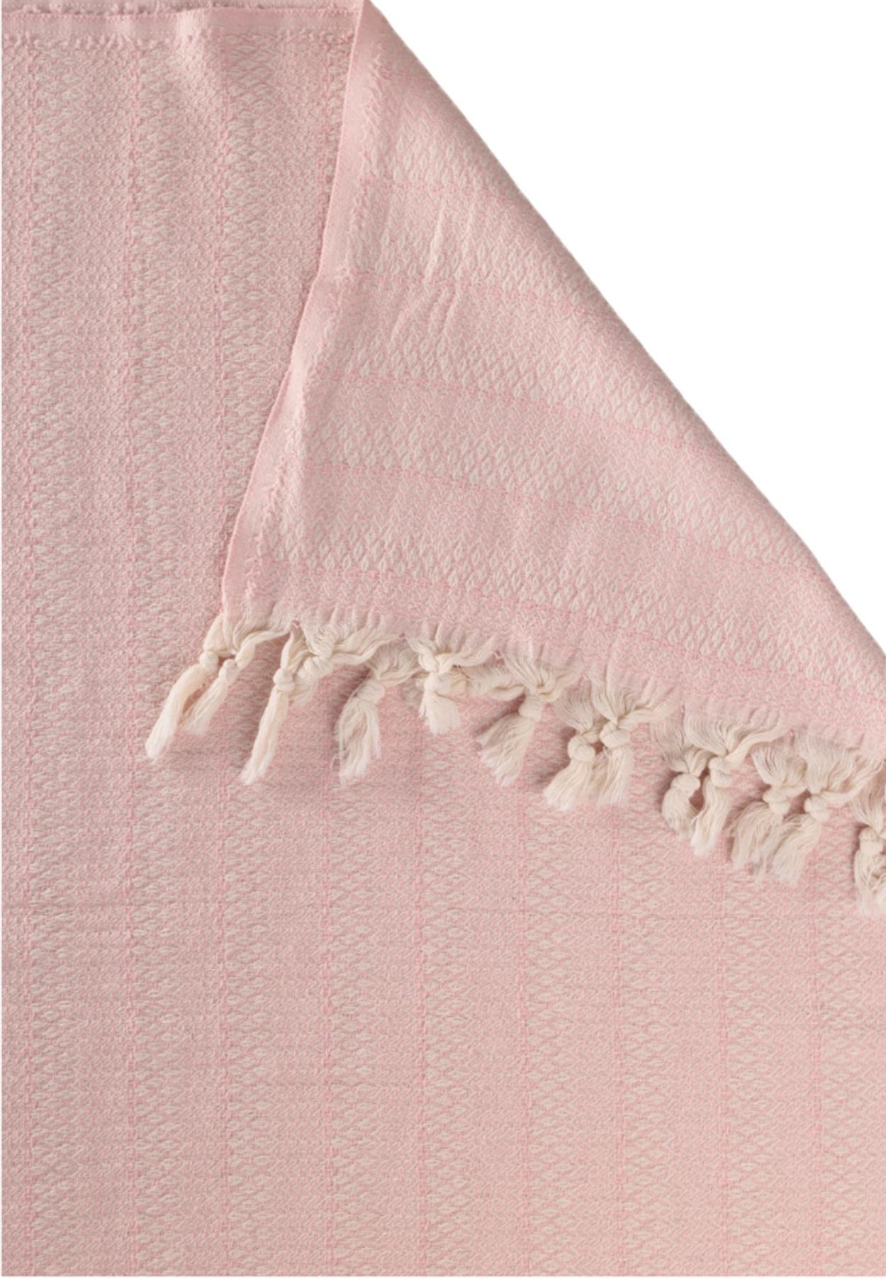 CigitNil Desen Peştemal Havlu (Yıkanmıştır) 90X180 Cm Pembe