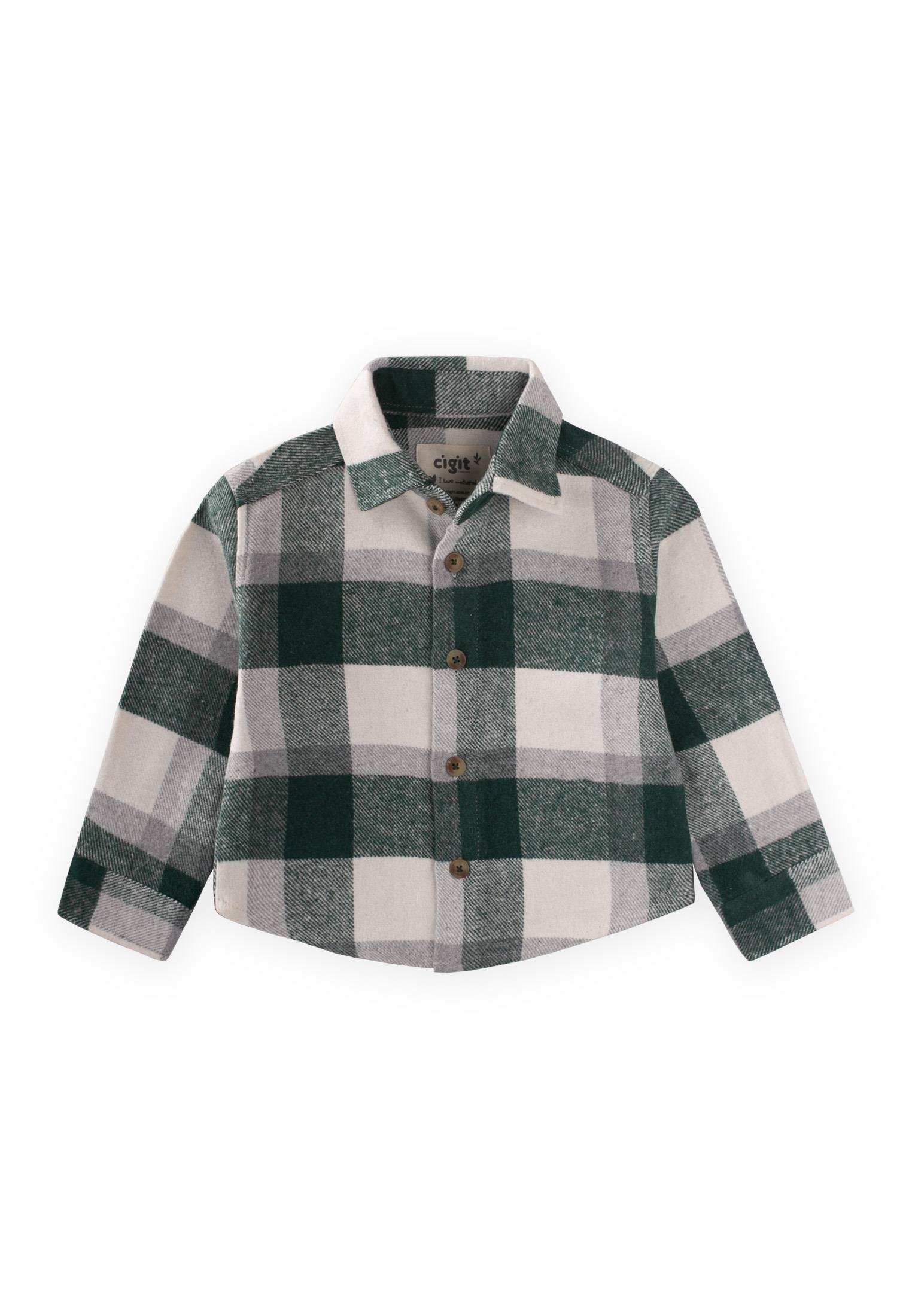 CigitOduncu Gömleği 1-9 Yaş HAKİ EKOSELİ
