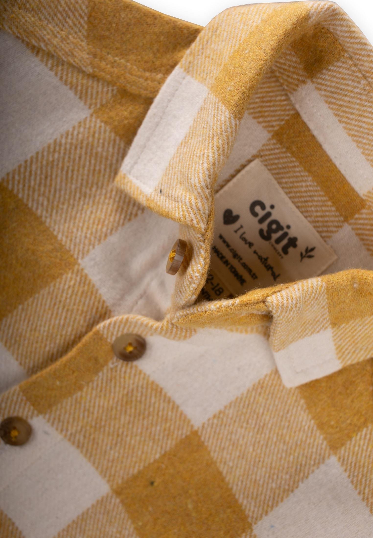 CigitOduncu Gömleği 1-9 Yaş HARDAL EKOSE