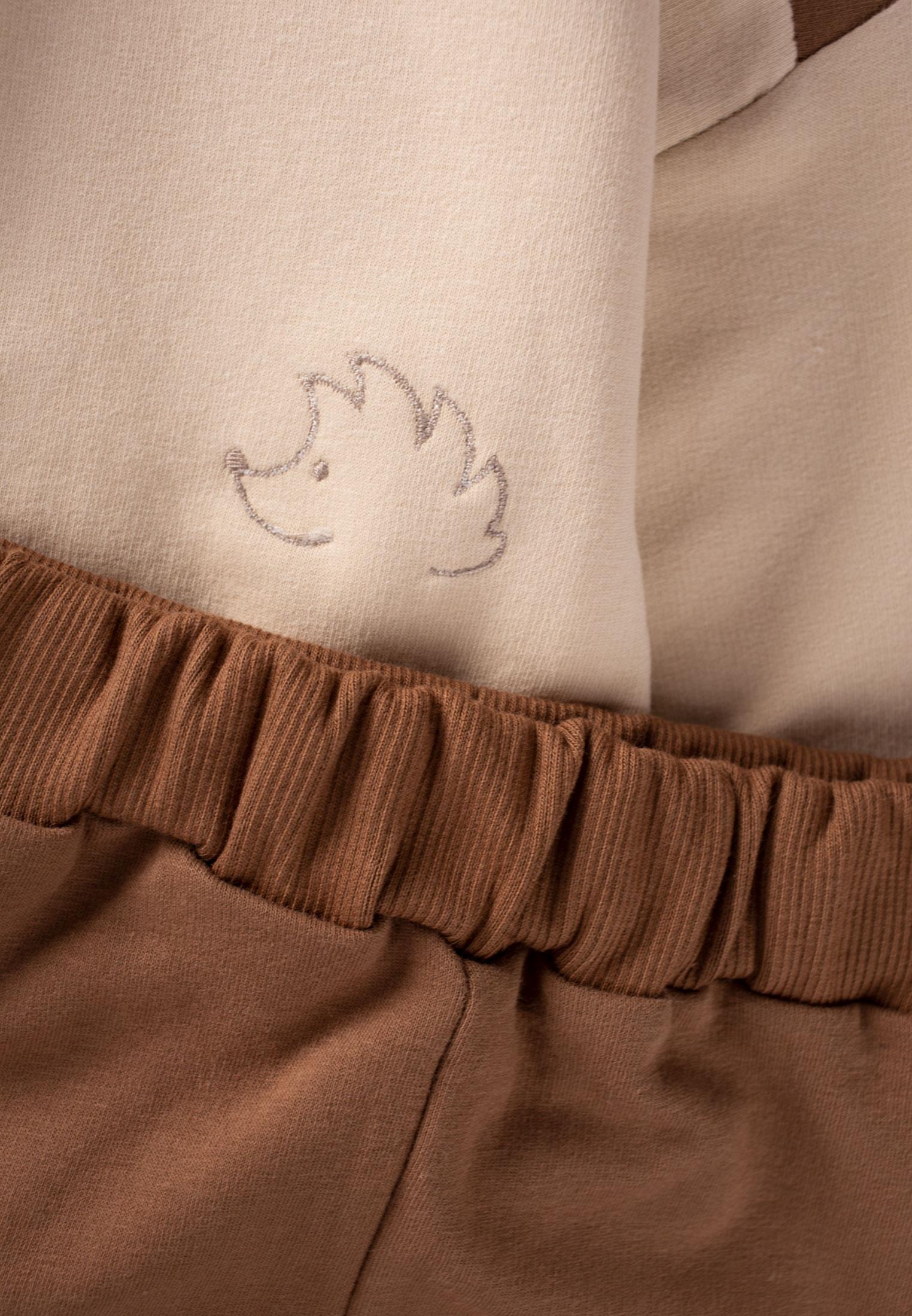 CigitOmuzu Garnili Nakışlı Sweatshirt Takım 2-7 Yaş Kum