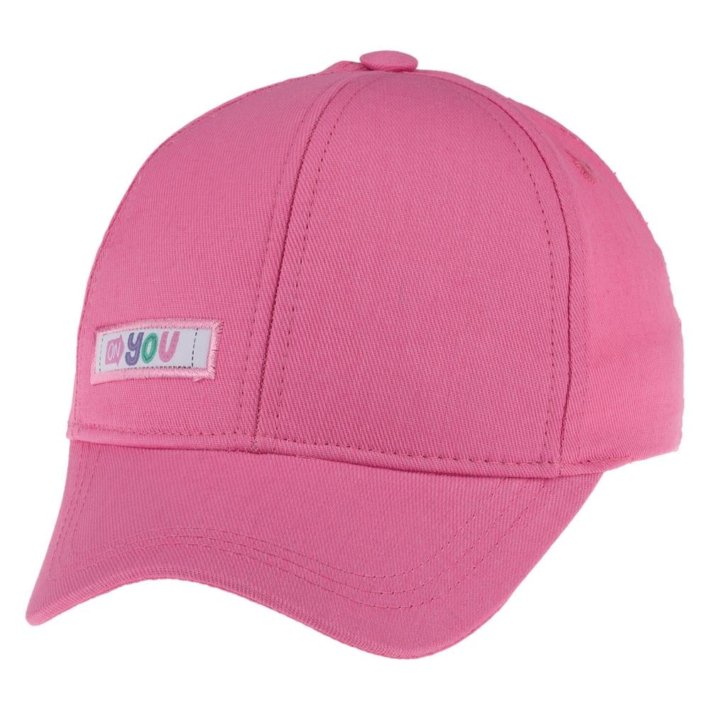 CigitOn You Aplikeli Kız Şapka 4-8 Yaş Pembe