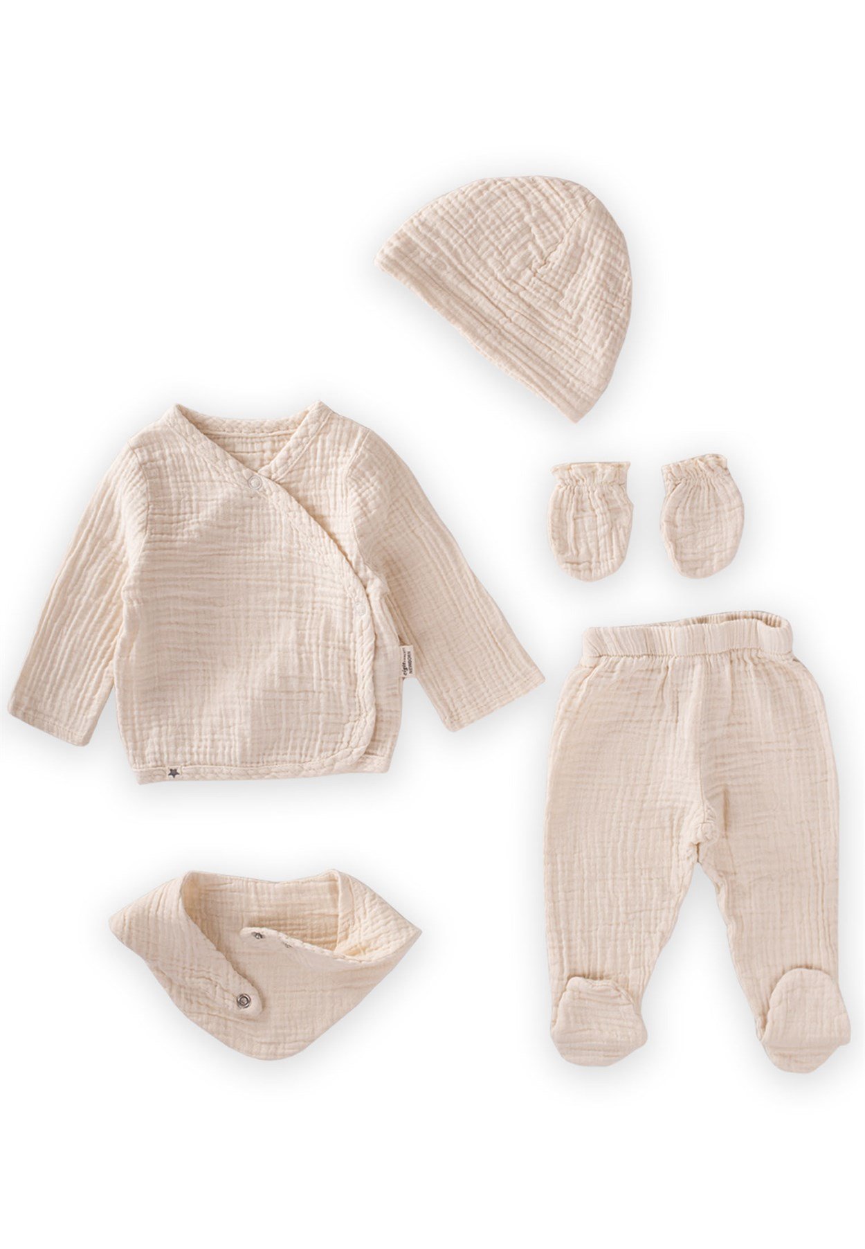 CigitOrganik Hastahane Çıkışı Bebek Takımı 0-3 Ay Ham