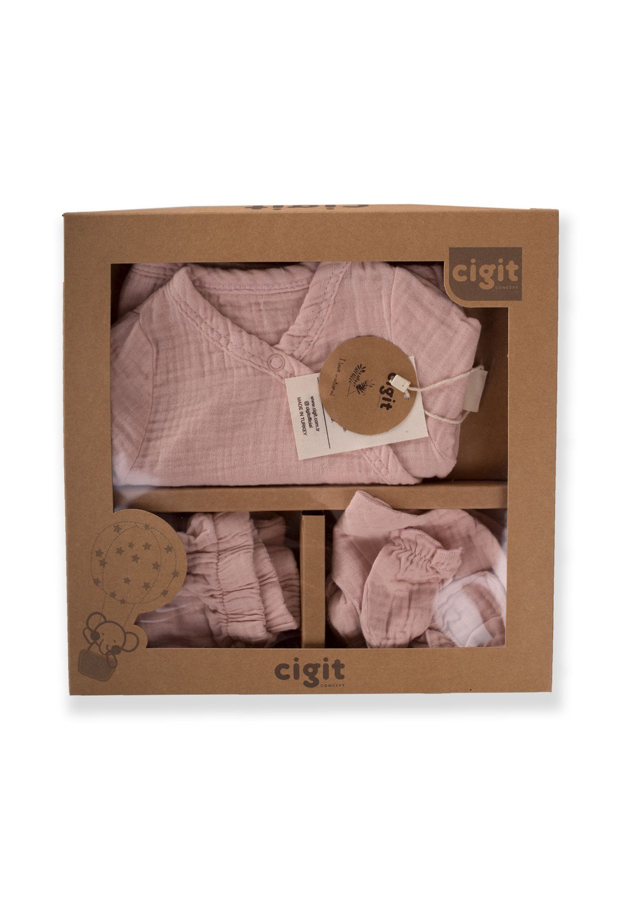 70509 - 185Organik Hastahane Çıkışı Bebek Takımı 0-3 Ay Pudra - www.cigit.com.trCigitOrganik Hastahane Çıkışı Bebek Takımı 0-3 Ay Pudra