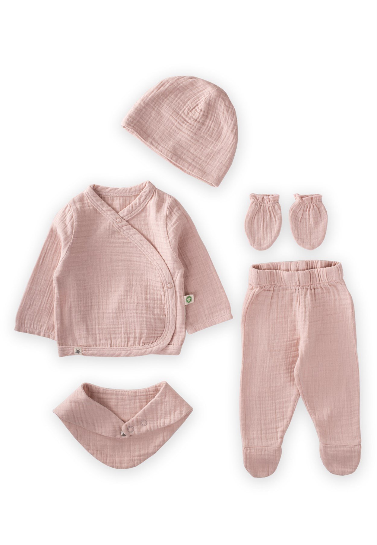CigitOrganic Newborn Baby Set 0-3 Month Powder Pink