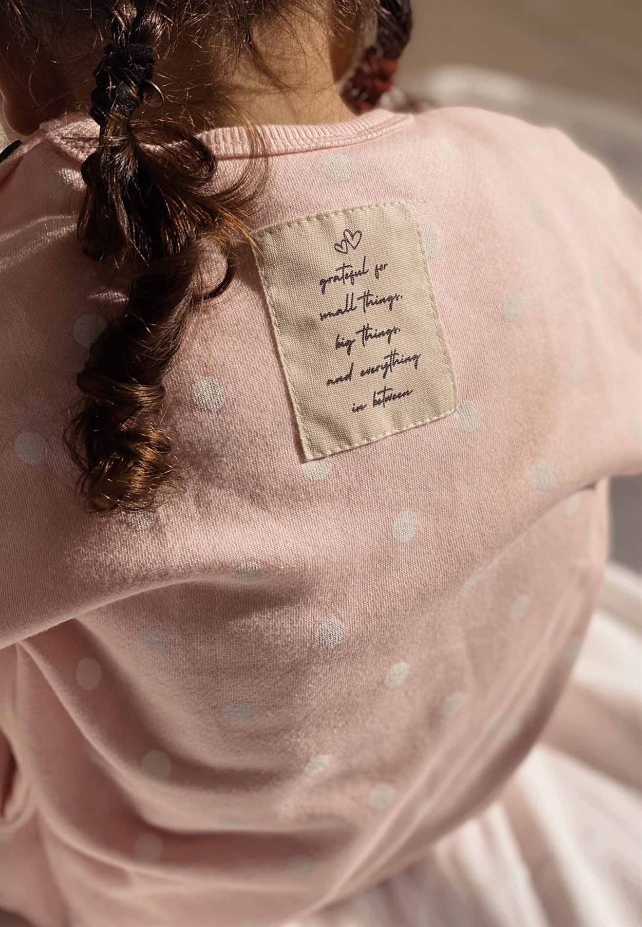 CigitOversize Etiket Detaylı Sweatshirt 1-5 Yaş Pembe