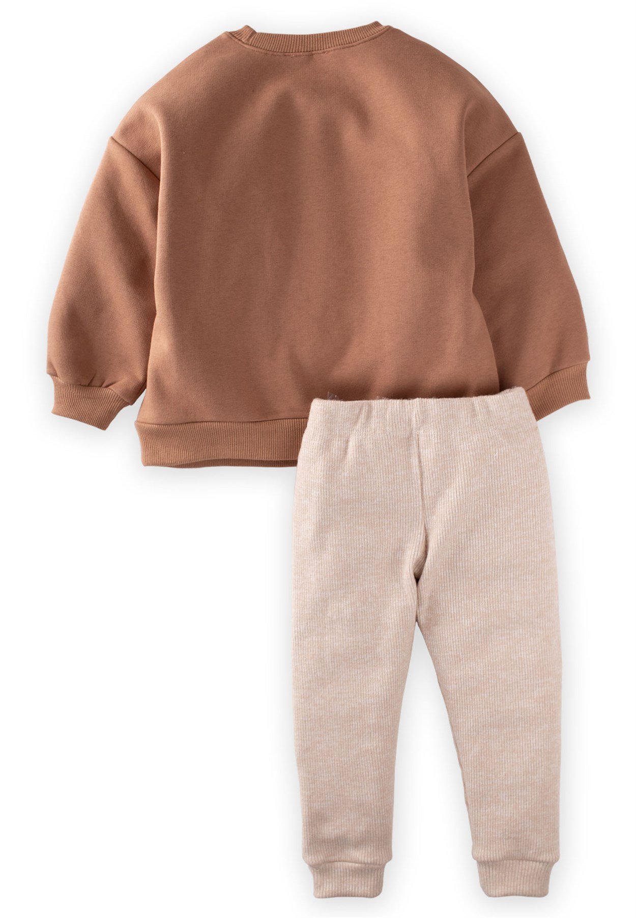 CigitOversize Sweatshirt Takım 2-8 Yaş Kahve