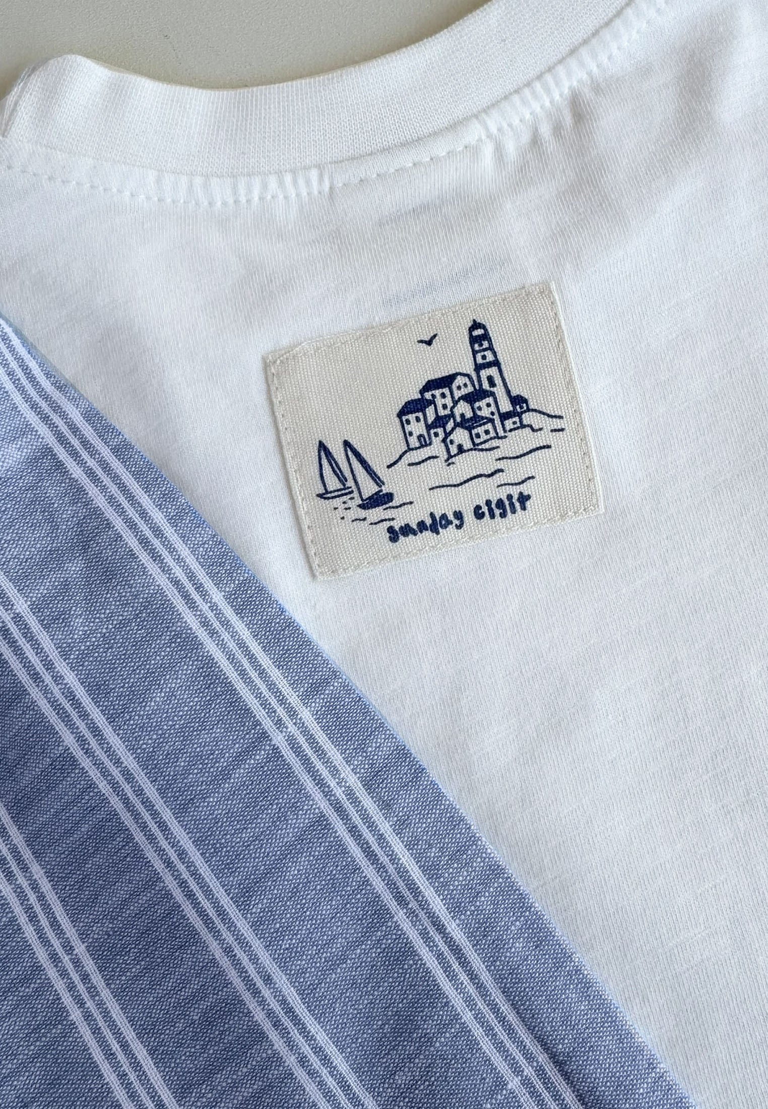 CigitOversize T-Shirt Takım 2-10 Yaş Kırık Beyaz